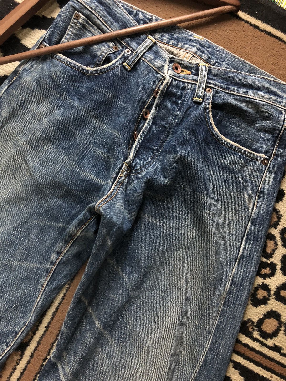 Edwin × Vintage VINTAGE SELVEDGE EDWIN 505x DISTRESSED GRUNGE DENIM Size US 29 - 2 Thumbnail