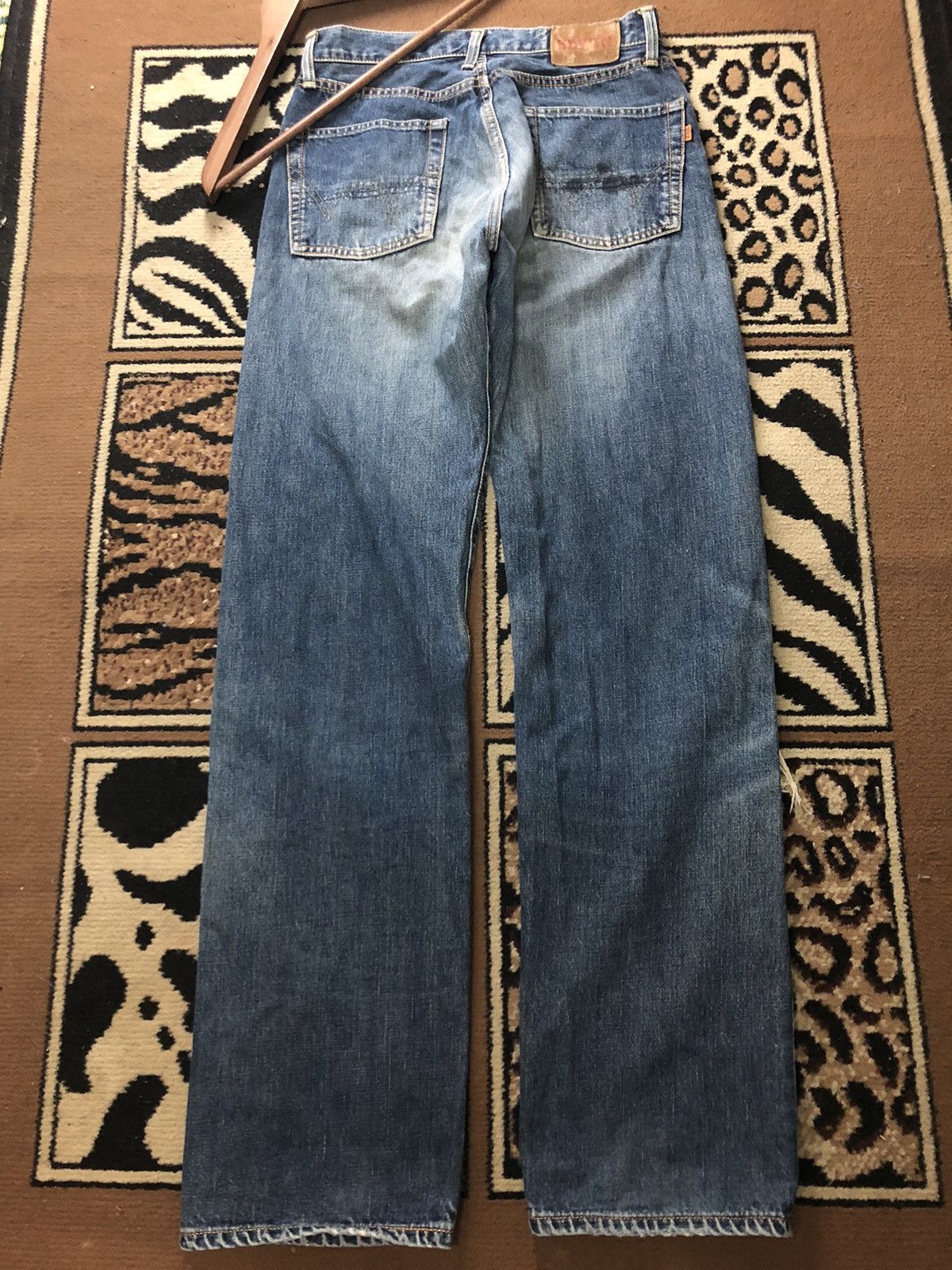 Edwin × Vintage VINTAGE SELVEDGE EDWIN 505x DISTRESSED GRUNGE DENIM Size US 29 - 9 Thumbnail