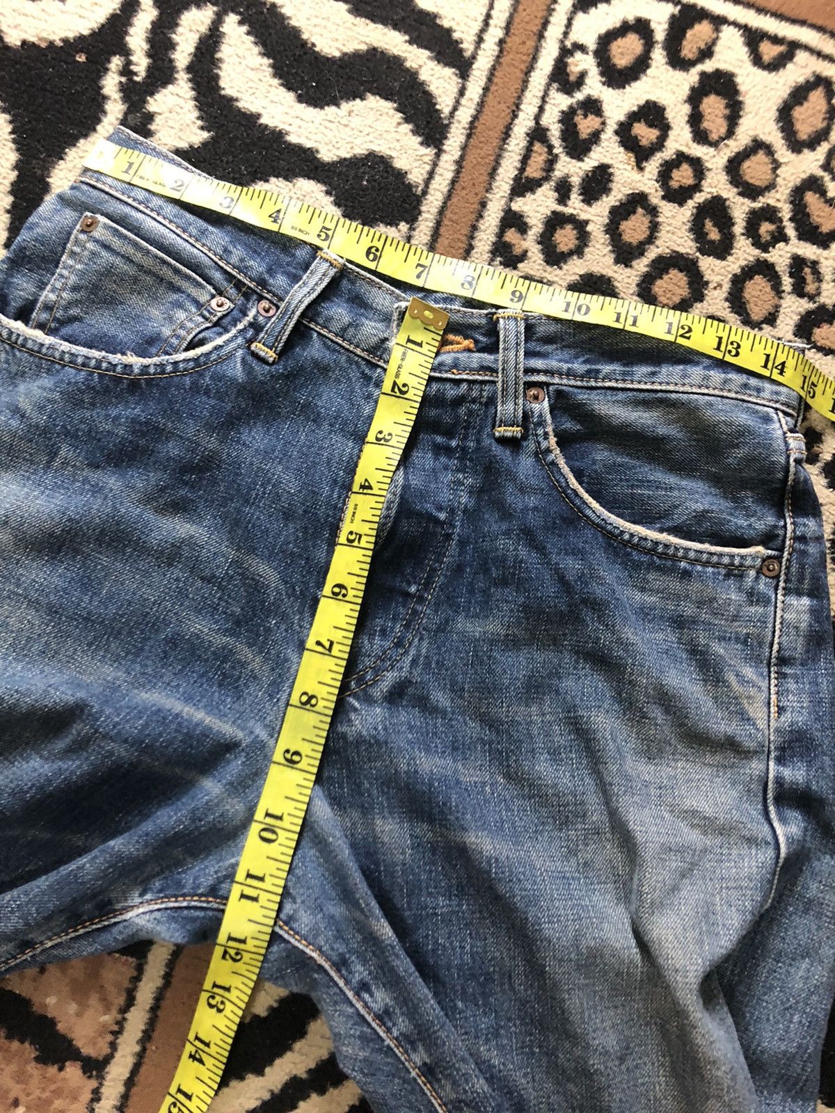 Edwin × Vintage VINTAGE SELVEDGE EDWIN 505x DISTRESSED GRUNGE DENIM Size US 29 - 15 Thumbnail