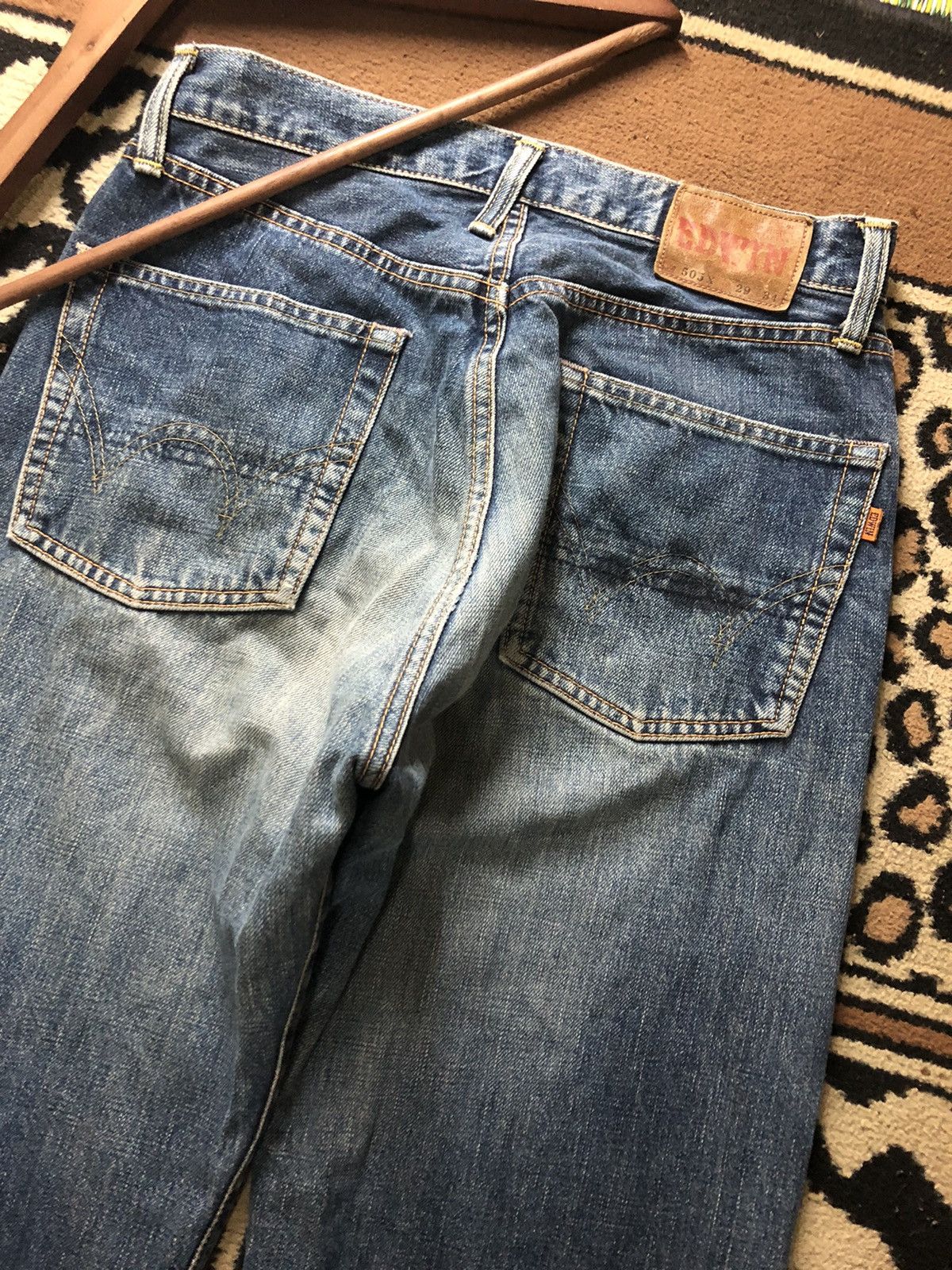 Edwin × Vintage VINTAGE SELVEDGE EDWIN 505x DISTRESSED GRUNGE DENIM Size US 29 - 10 Thumbnail