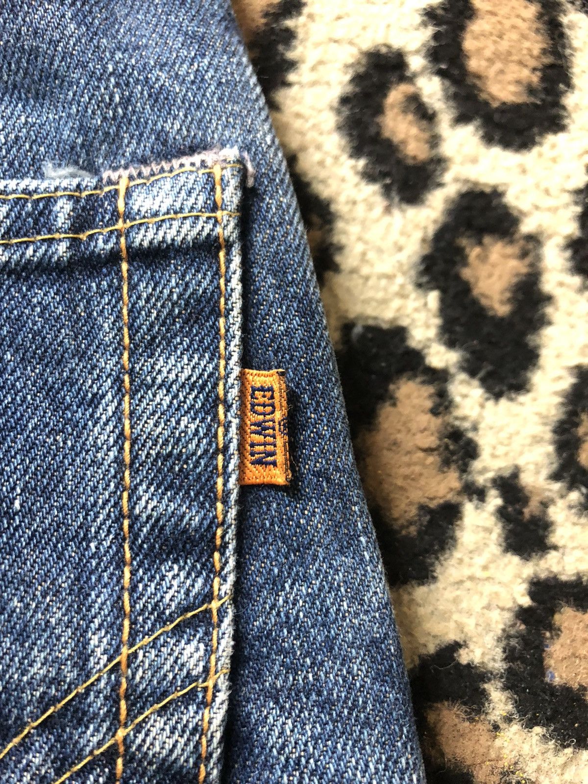Edwin × Vintage VINTAGE SELVEDGE EDWIN 505x DISTRESSED GRUNGE DENIM Size US 29 - 11 Thumbnail