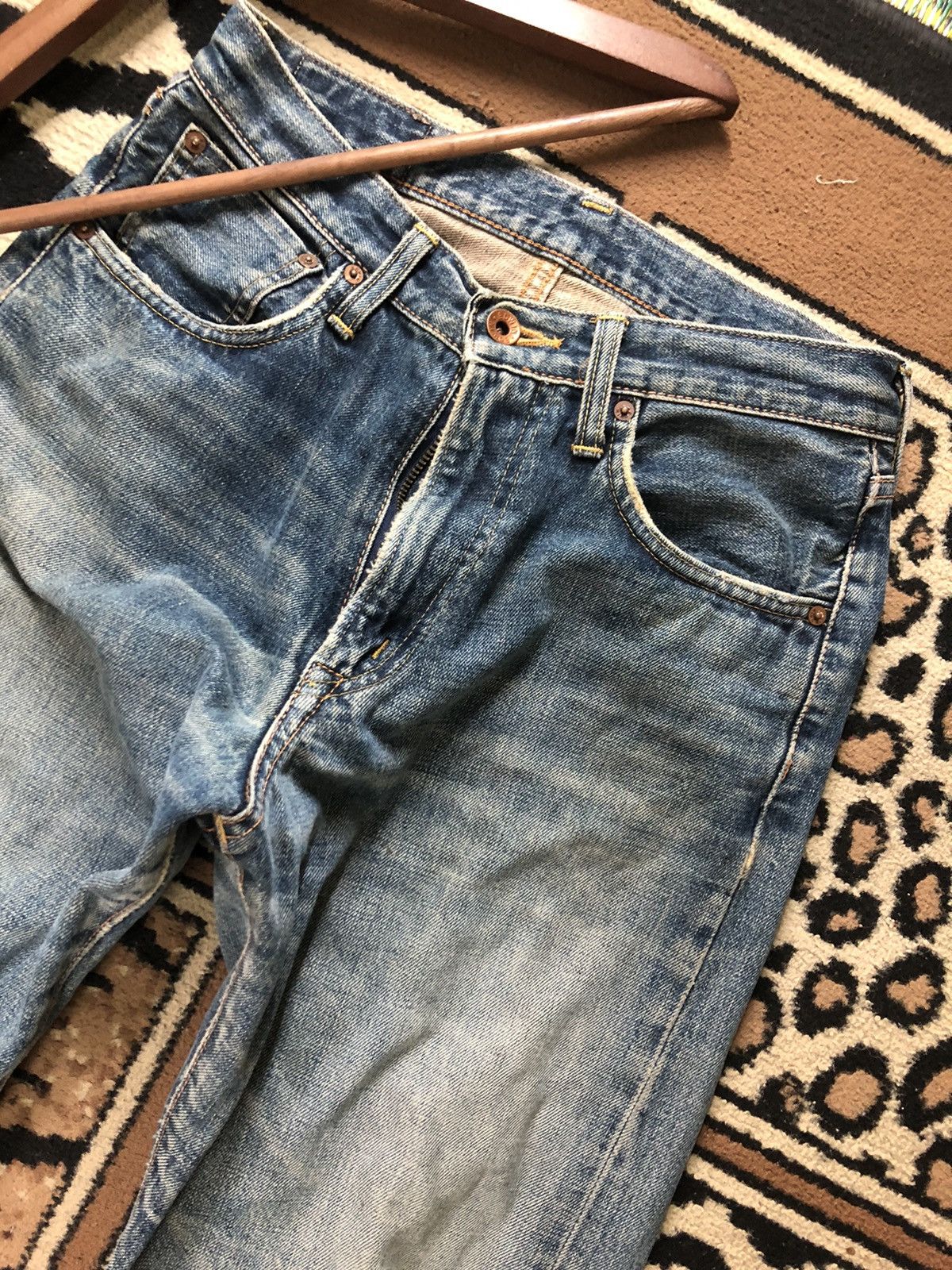 Edwin × Vintage VINTAGE SELVEDGE EDWIN505x BLUE WASH DISTRESED GRUNGE DENIM Size US 28 / EU 44 - 2 Thumbnail