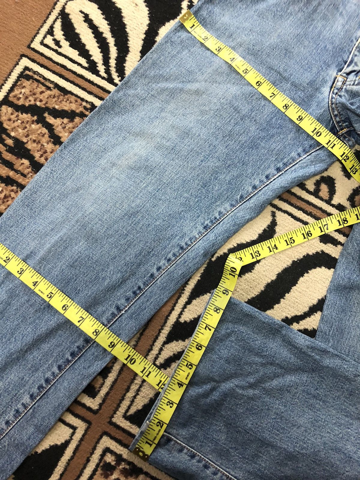 Japanese Brand × Salvage VINTAGE SELVEDGE SOMETHING BLUE WASH DISTRESSED DENIM Size US 28 / EU 44 - 18 Thumbnail