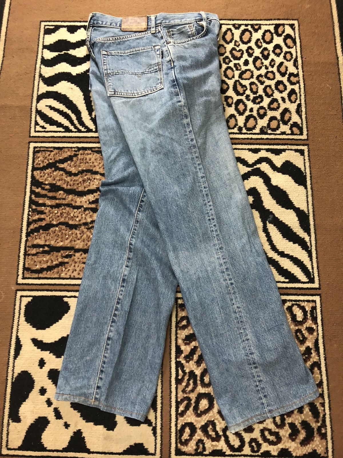 Japanese Brand × Salvage VINTAGE SELVEDGE SOMETHING BLUE WASH DISTRESSED DENIM Size US 28 / EU 44 - 15 Thumbnail