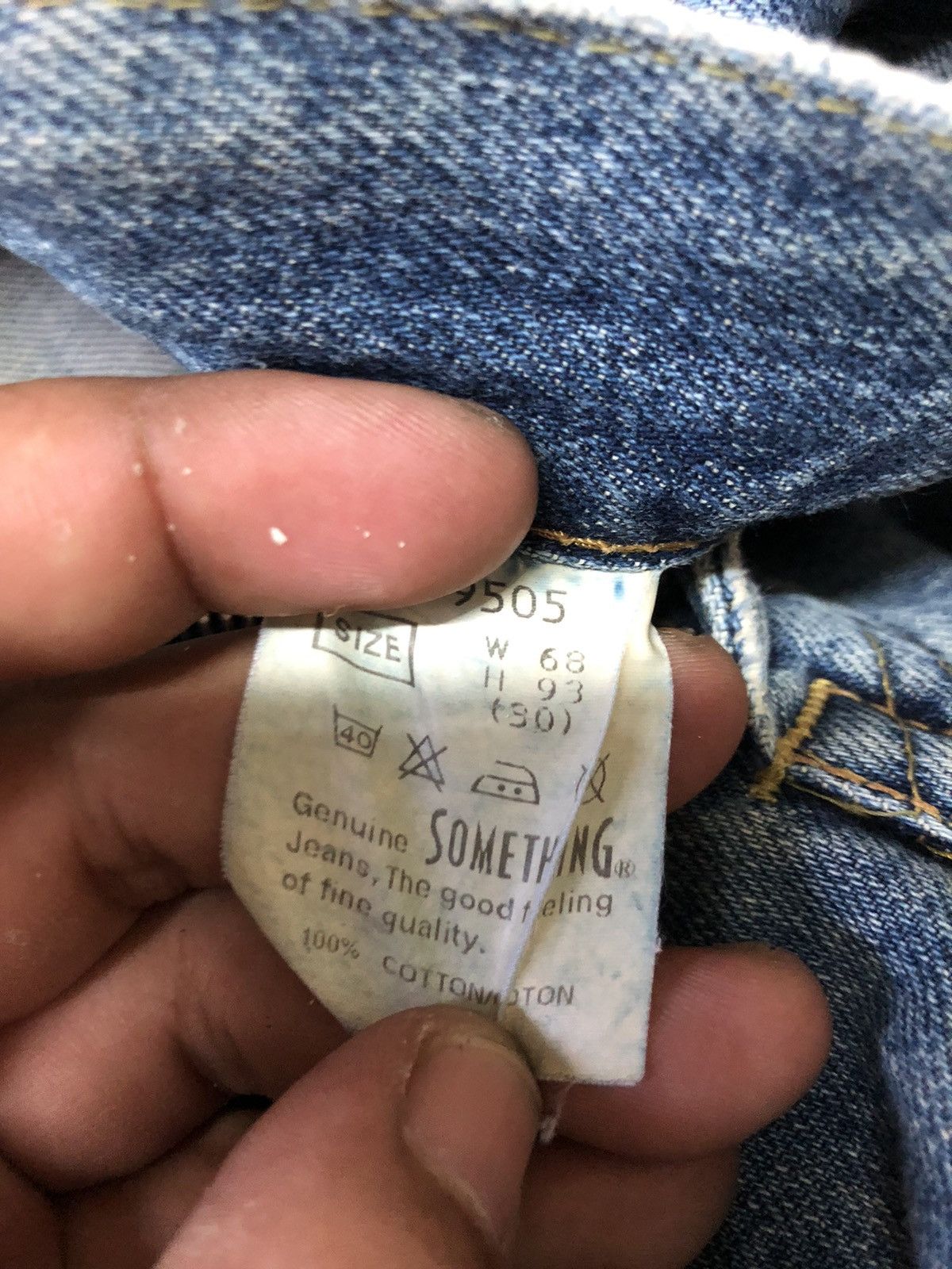 Japanese Brand × Salvage VINTAGE SELVEDGE SOMETHING BLUE WASH DISTRESSED DENIM Size US 28 / EU 44 - 8 Thumbnail