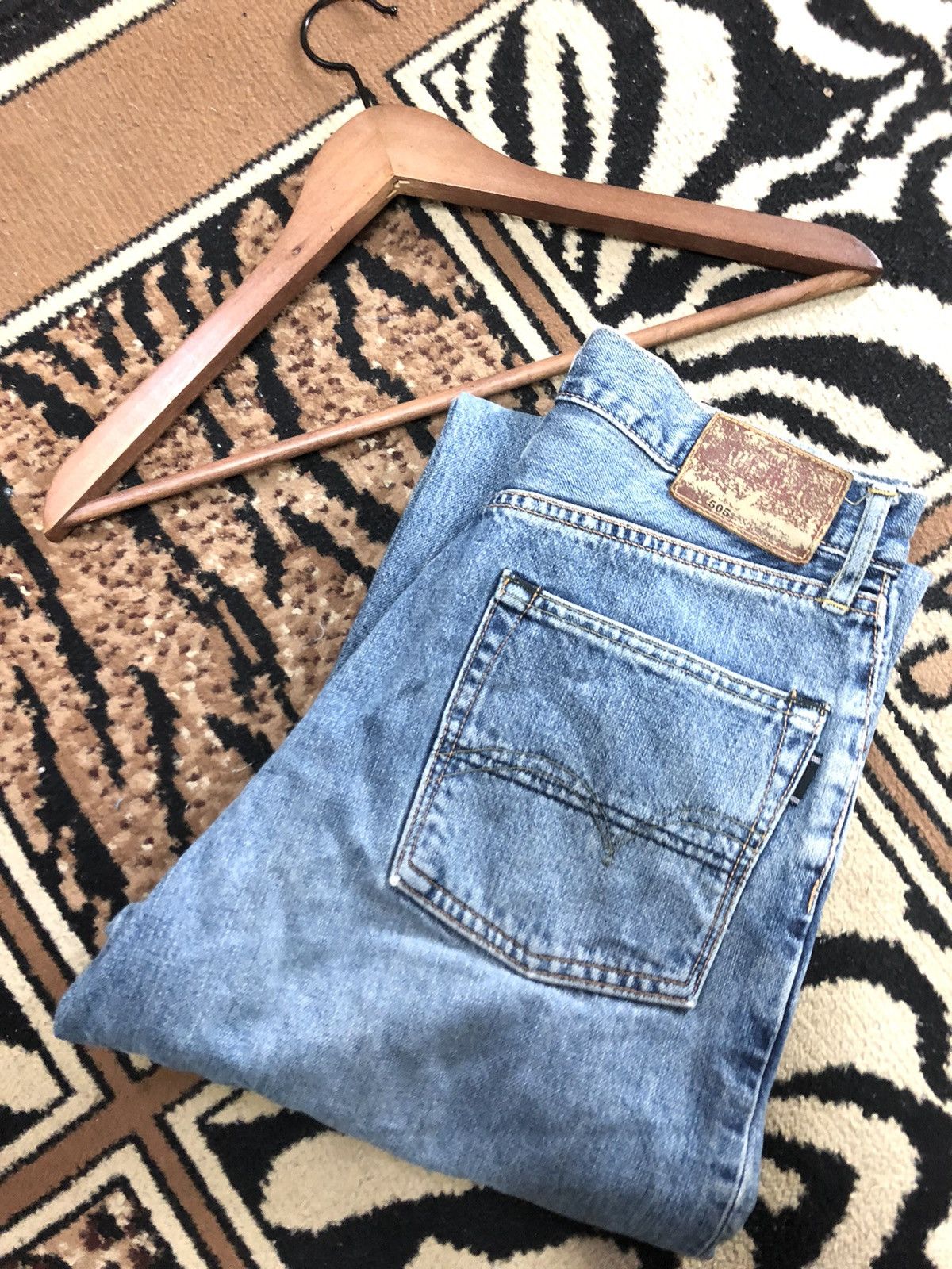 Japanese Brand × Salvage VINTAGE SELVEDGE SOMETHING BLUE WASH DISTRESSED DENIM Size US 28 / EU 44 - 19 Thumbnail