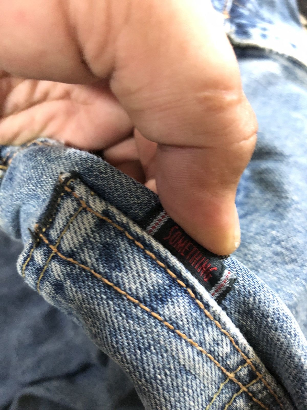 Japanese Brand × Salvage VINTAGE SELVEDGE SOMETHING BLUE WASH DISTRESSED DENIM Size US 28 / EU 44 - 12 Thumbnail