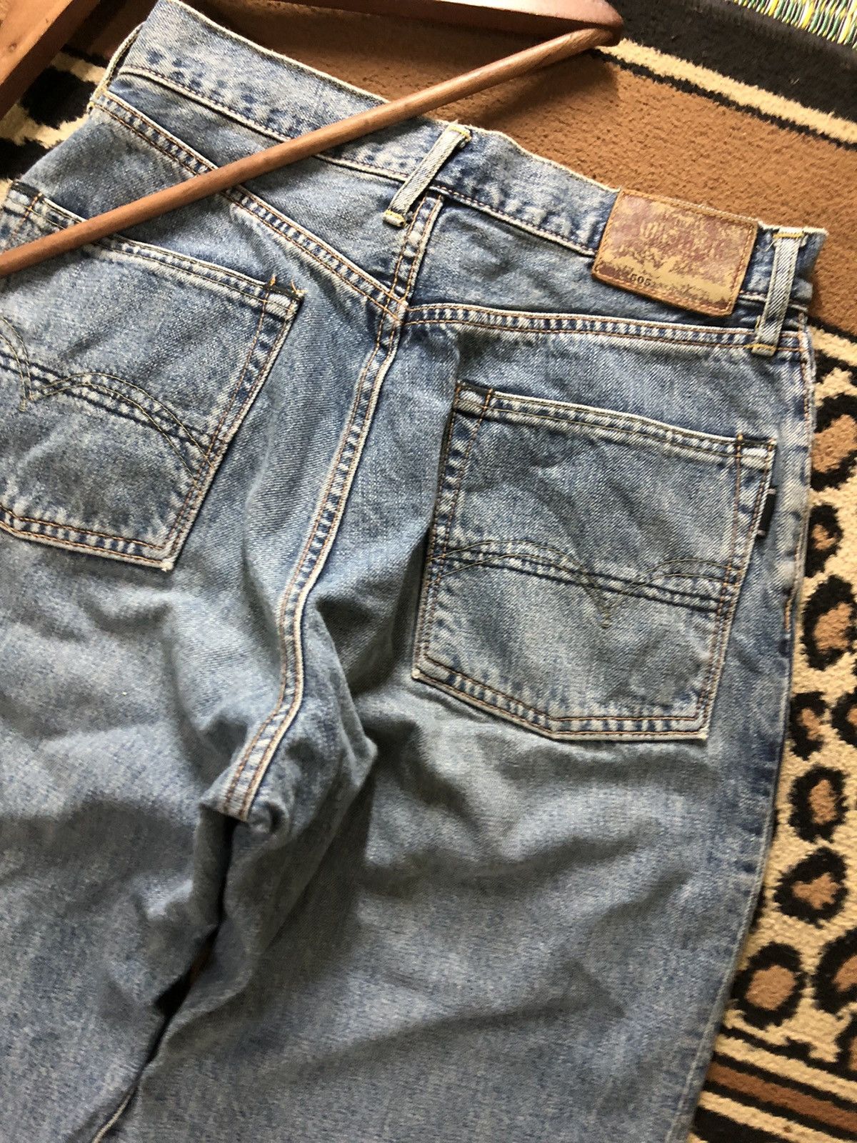Japanese Brand × Salvage VINTAGE SELVEDGE SOMETHING BLUE WASH DISTRESSED DENIM Size US 28 / EU 44 - 11 Thumbnail
