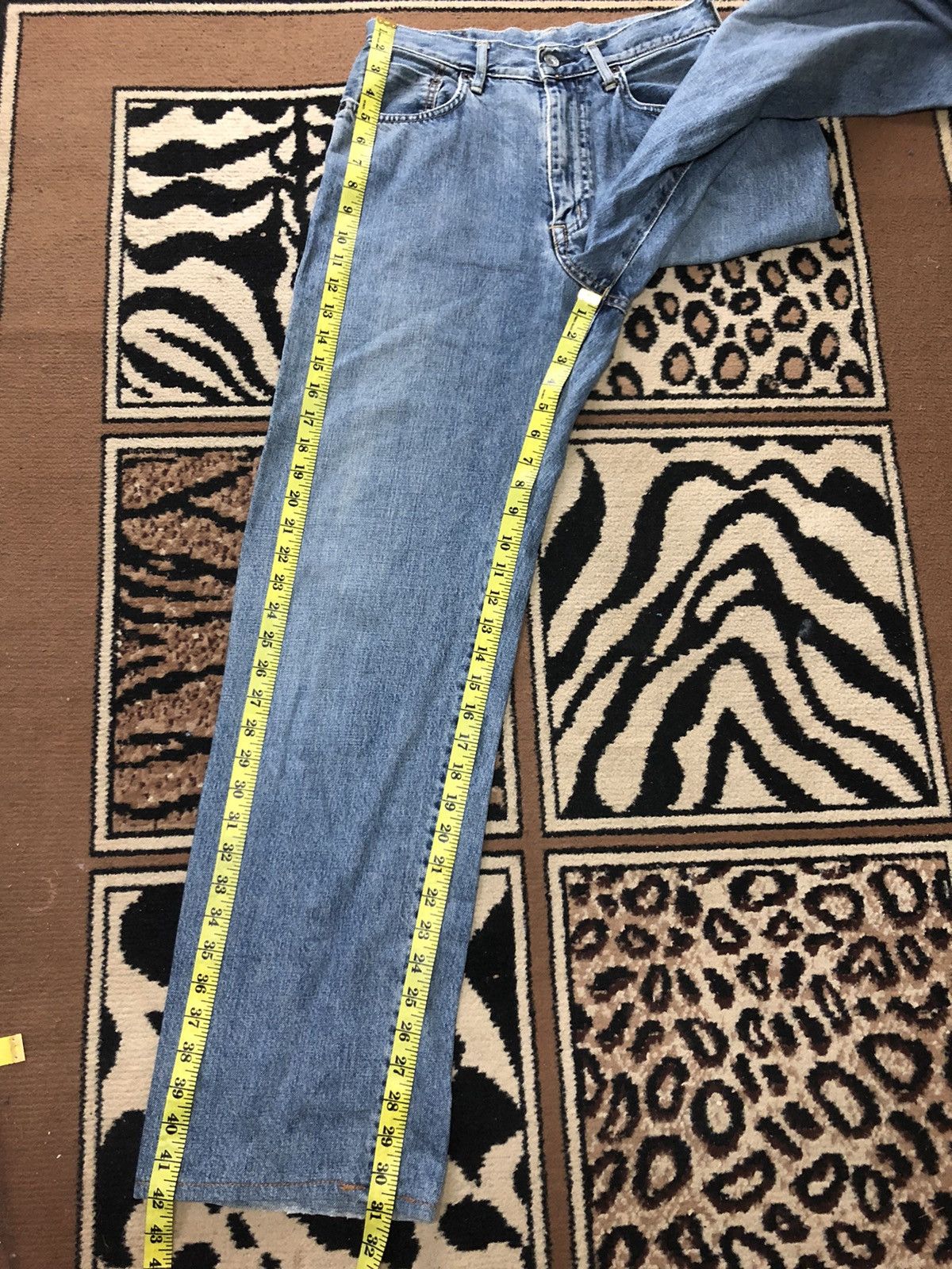 Japanese Brand × Salvage VINTAGE SELVEDGE SOMETHING BLUE WASH DISTRESSED DENIM Size US 28 / EU 44 - 17 Thumbnail