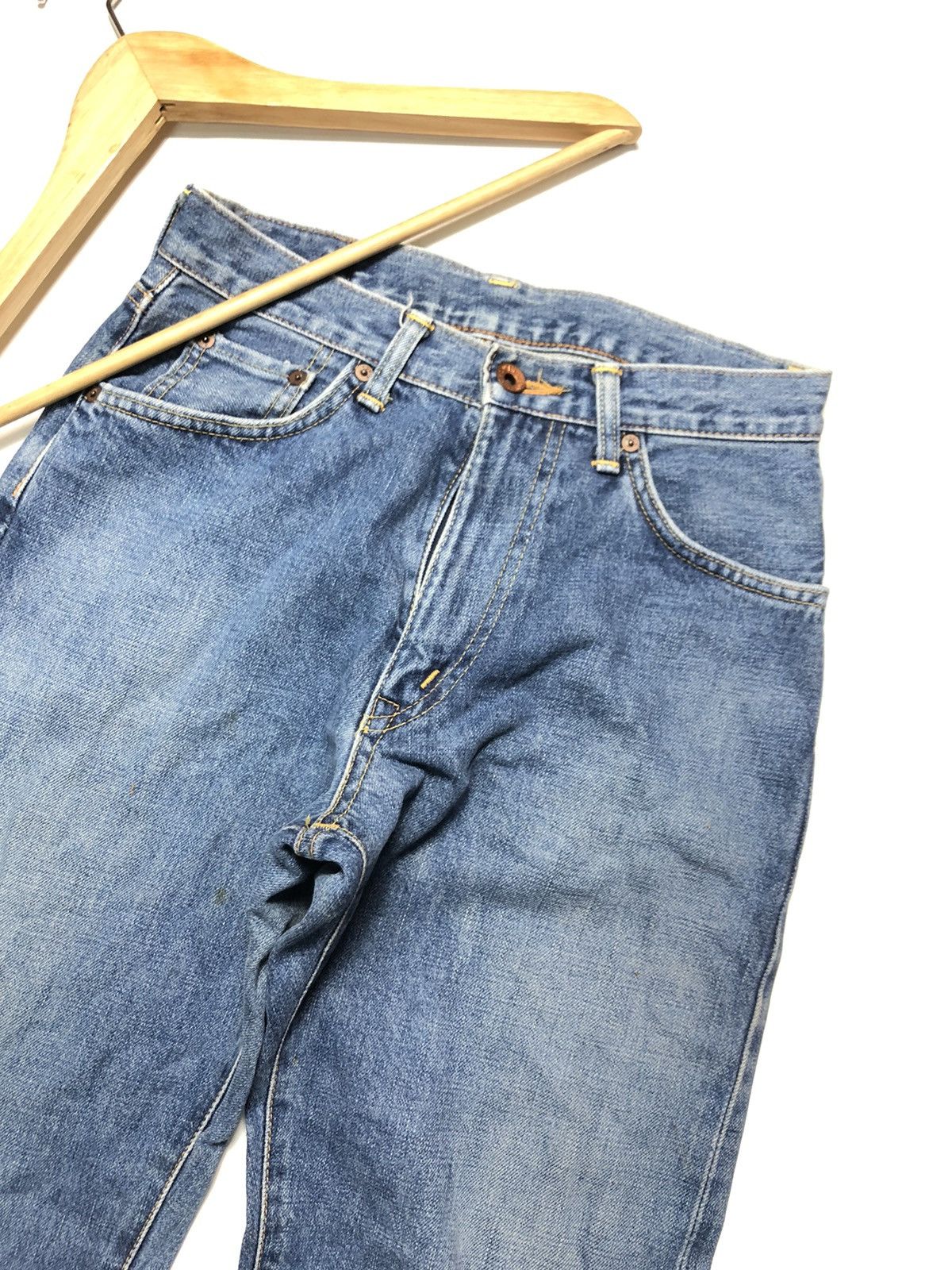 Edwin × Salvage × Vintage VINTAGE EDWIN SELVEDGE BLUE WASH DENIM Size US 26 / EU 42 - 2 Thumbnail