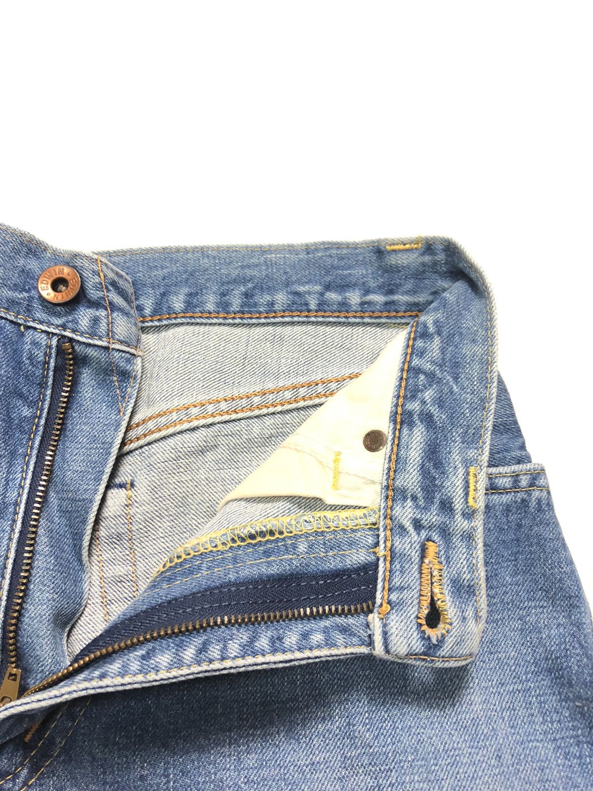 Edwin × Salvage × Vintage VINTAGE EDWIN SELVEDGE BLUE WASH DENIM Size US 26 / EU 42 - 5 Thumbnail