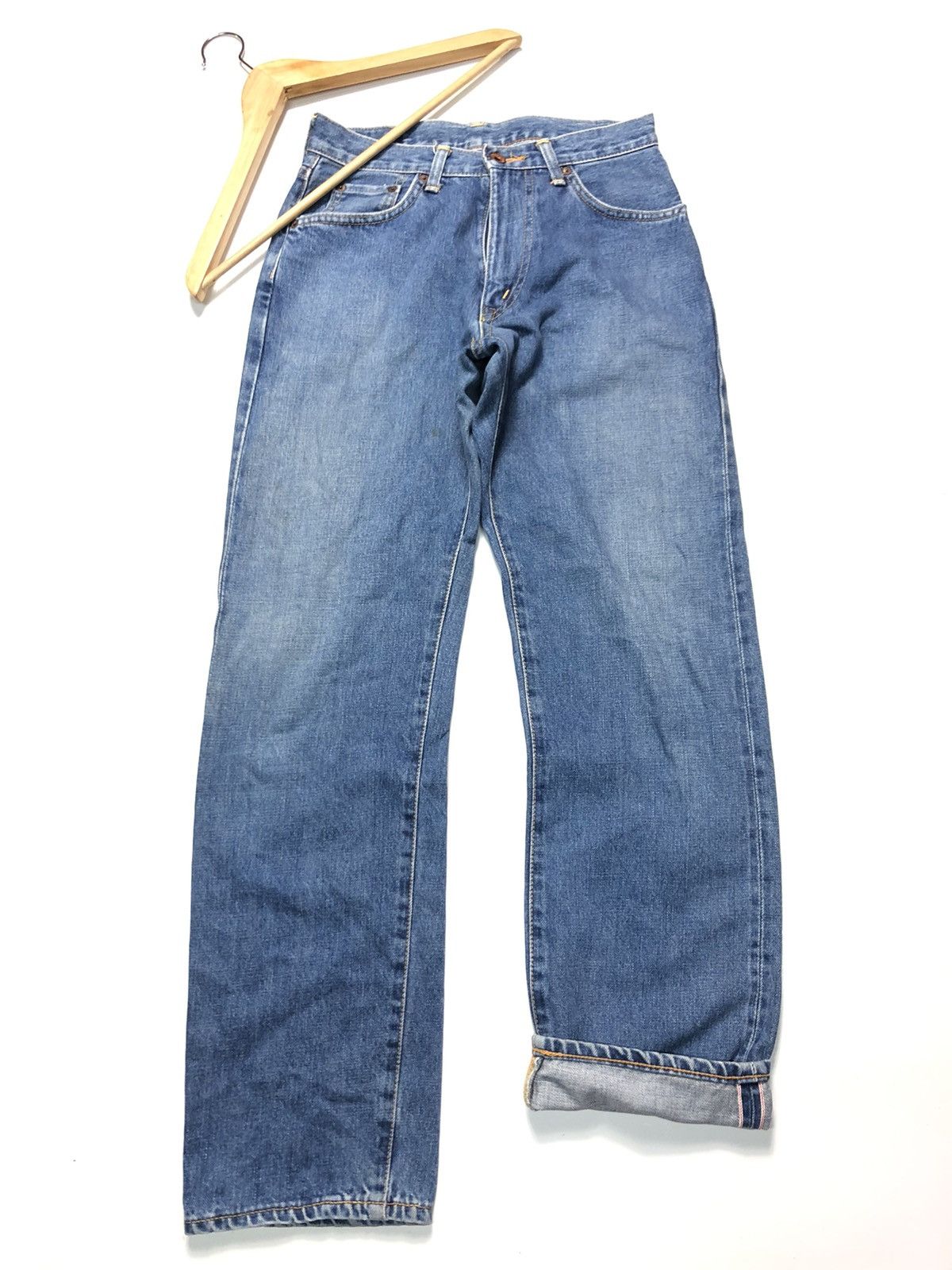 Edwin × Salvage × Vintage VINTAGE EDWIN SELVEDGE BLUE WASH DENIM Size US 26 / EU 42 - 1 Thumbnail
