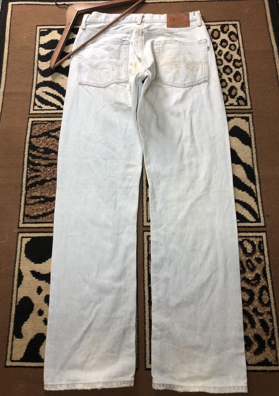 Edwin × Salvage × Vintage VINTAGE SELVEDGE EDWIN 505z LIGHT BLUE WASH DENIM Size US 33 - 10 Thumbnail