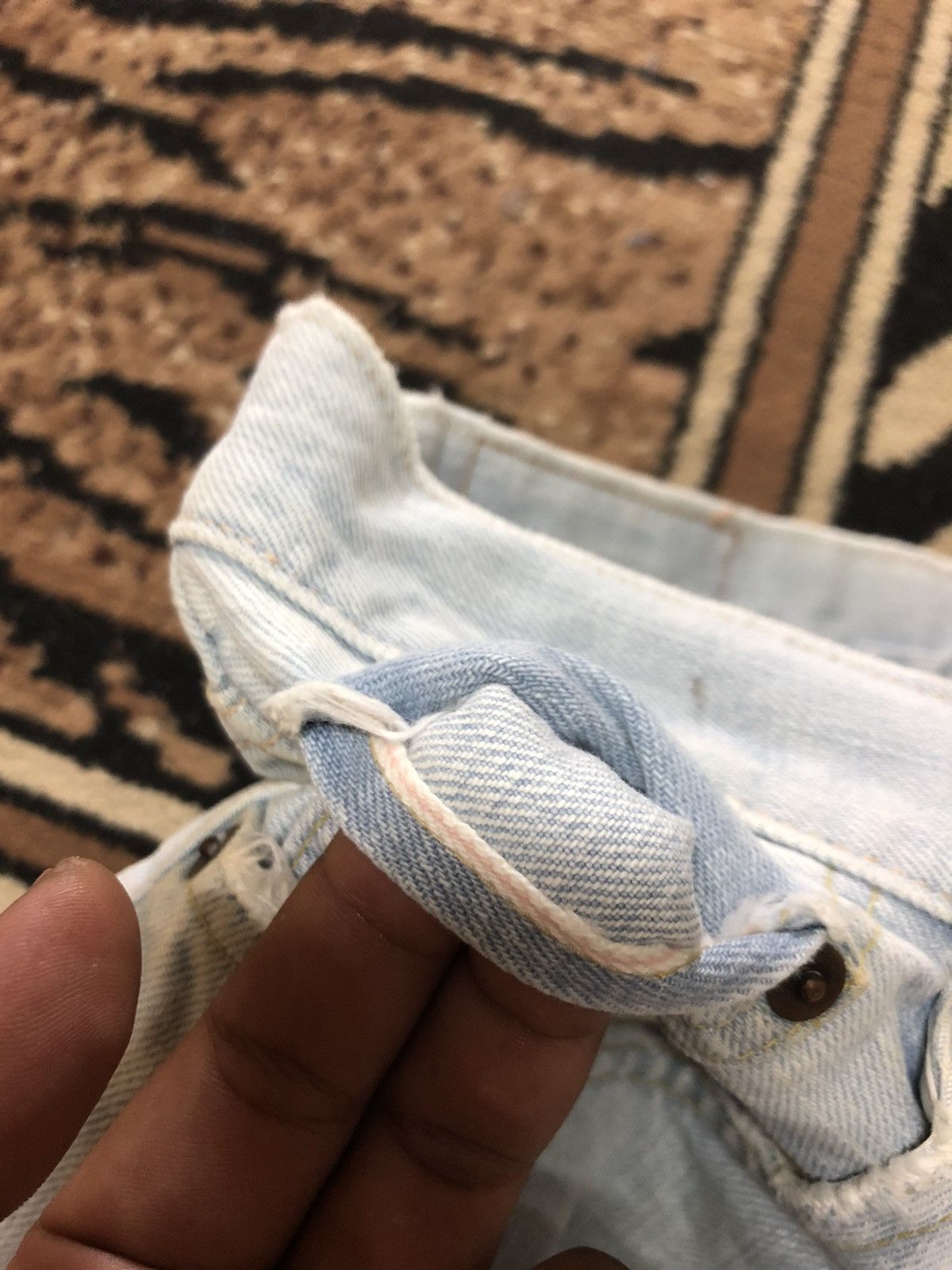 Edwin × Salvage × Vintage VINTAGE SELVEDGE EDWIN 505z LIGHT BLUE WASH DENIM Size US 33 - 5 Thumbnail