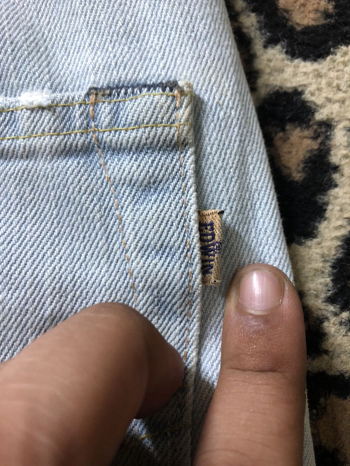 Edwin × Salvage × Vintage VINTAGE SELVEDGE EDWIN 505z LIGHT BLUE WASH DENIM Size US 33 - 12 Thumbnail