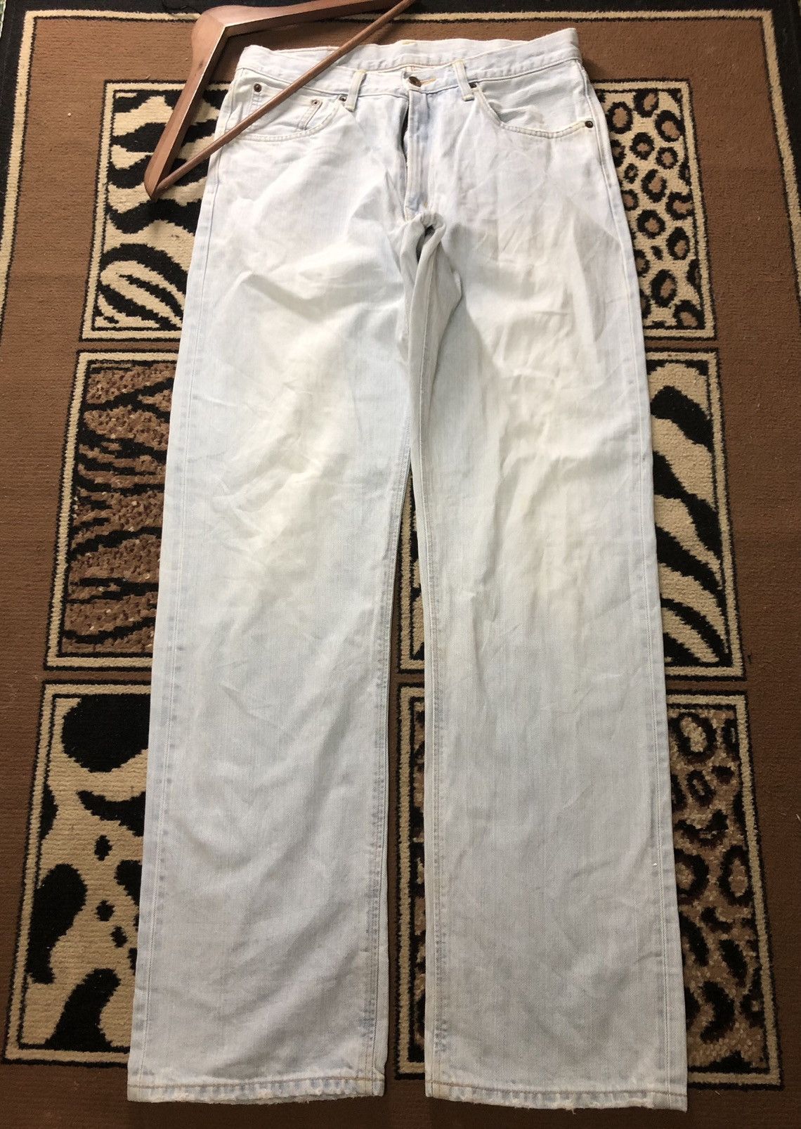 Edwin × Salvage × Vintage VINTAGE SELVEDGE EDWIN 505z LIGHT BLUE WASH DENIM Size US 33 - 3 Thumbnail