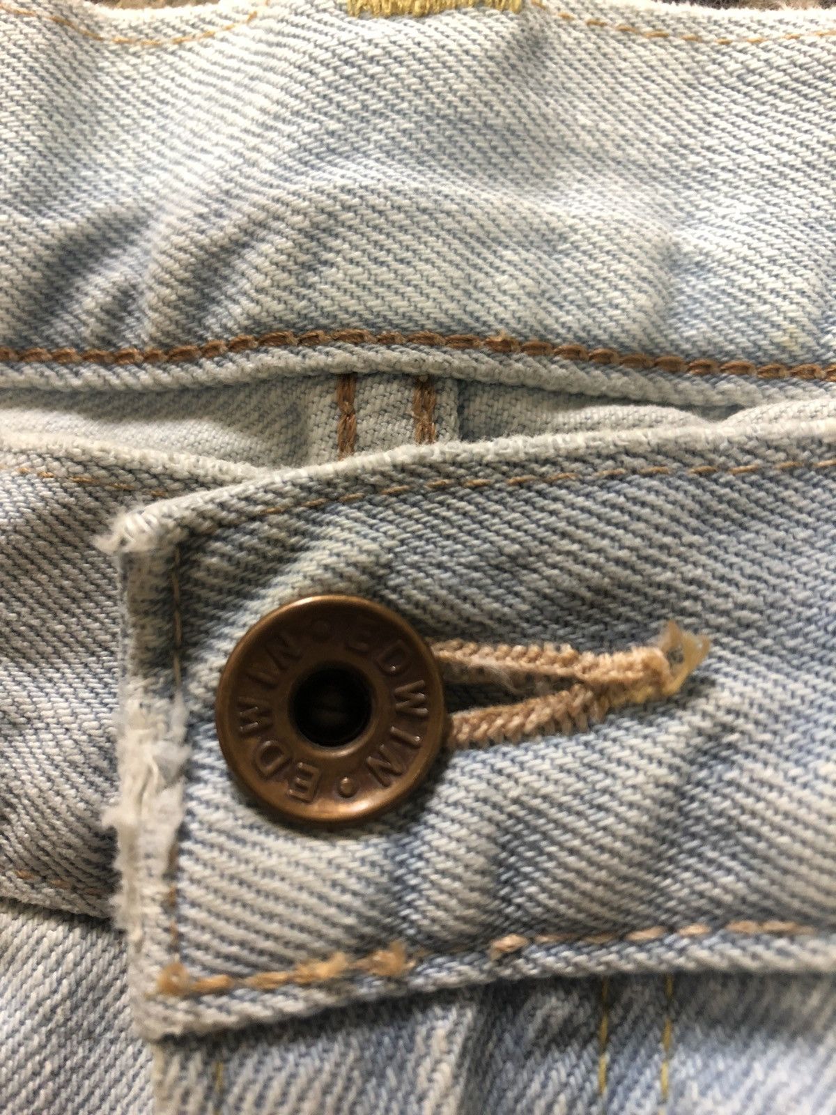 Edwin × Salvage × Vintage VINTAGE SELVEDGE EDWIN 505z LIGHT BLUE WASH DENIM Size US 33 - 6 Thumbnail