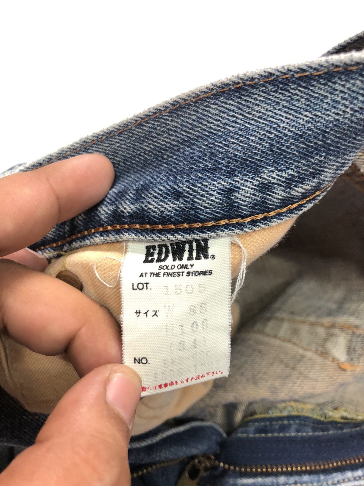 Edwin × Vintage VINTAGE EDWIN SELVEDGE BLUE WASH DISTRESSED DENIM Size US 34 / EU 50 - 7 Thumbnail