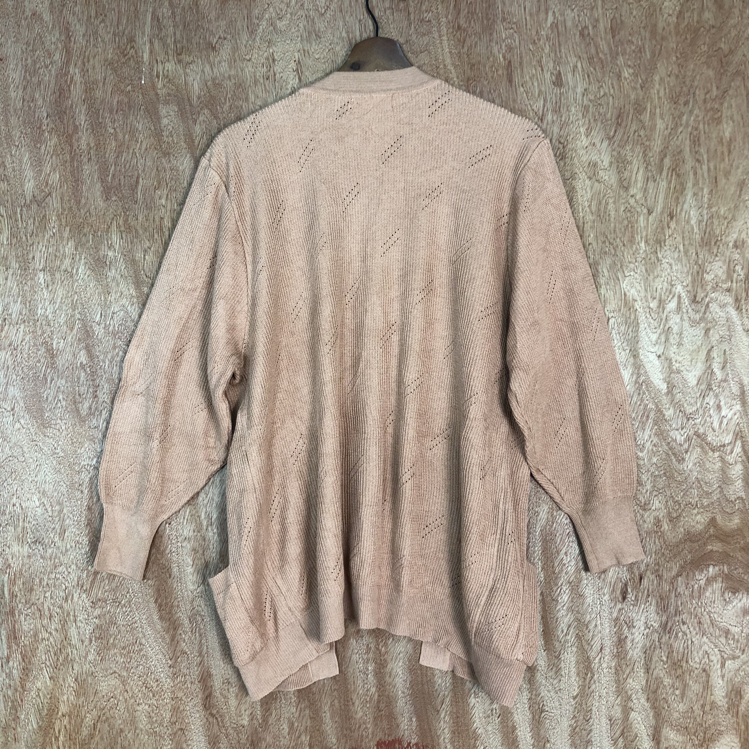 Vintage D japanese Brand Peach Long Cardigan #c483 Size US L / EU 52-54 / 3 - 8 Thumbnail