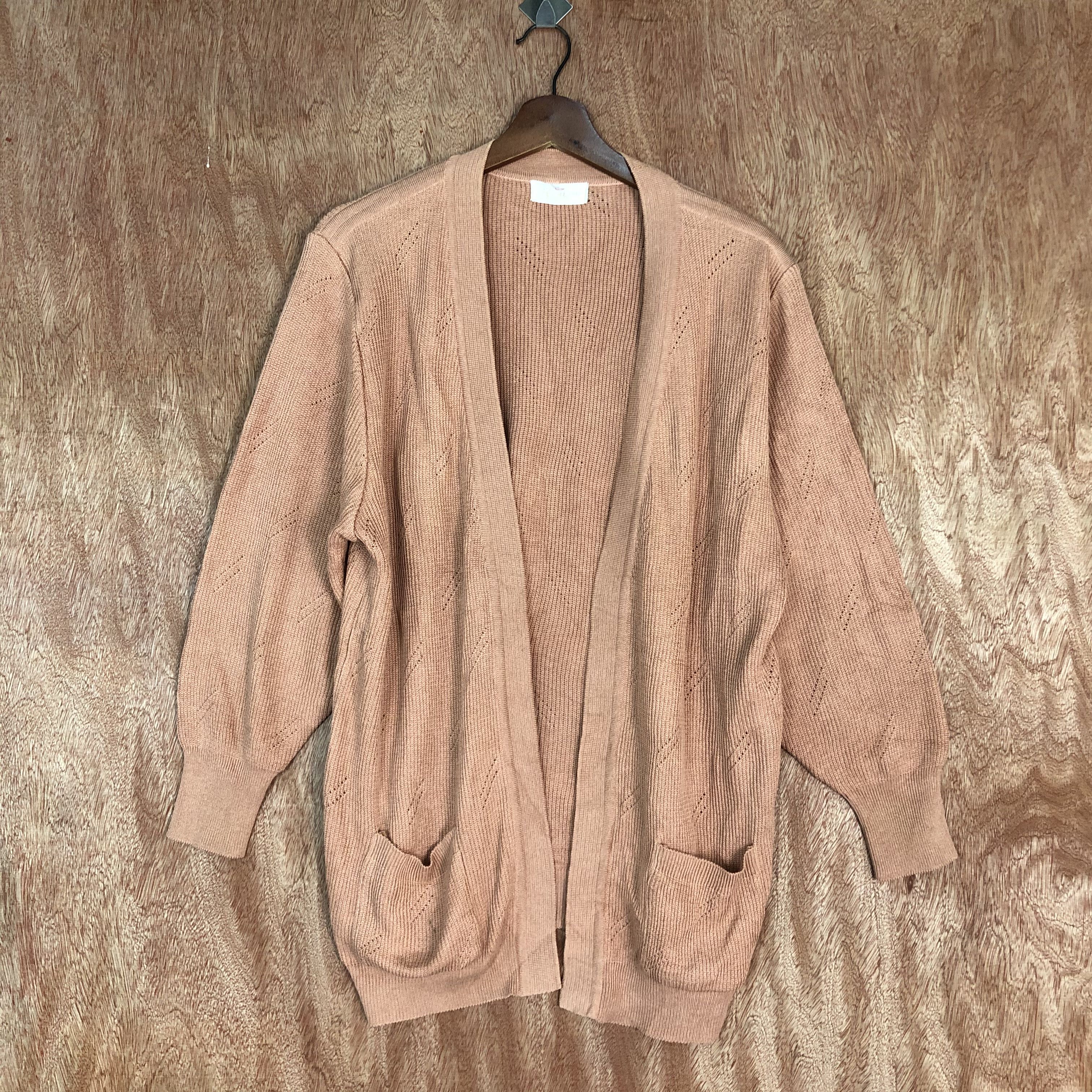 Vintage D japanese Brand Peach Long Cardigan #c483 Size US L / EU 52-54 / 3 - 1 Thumbnail