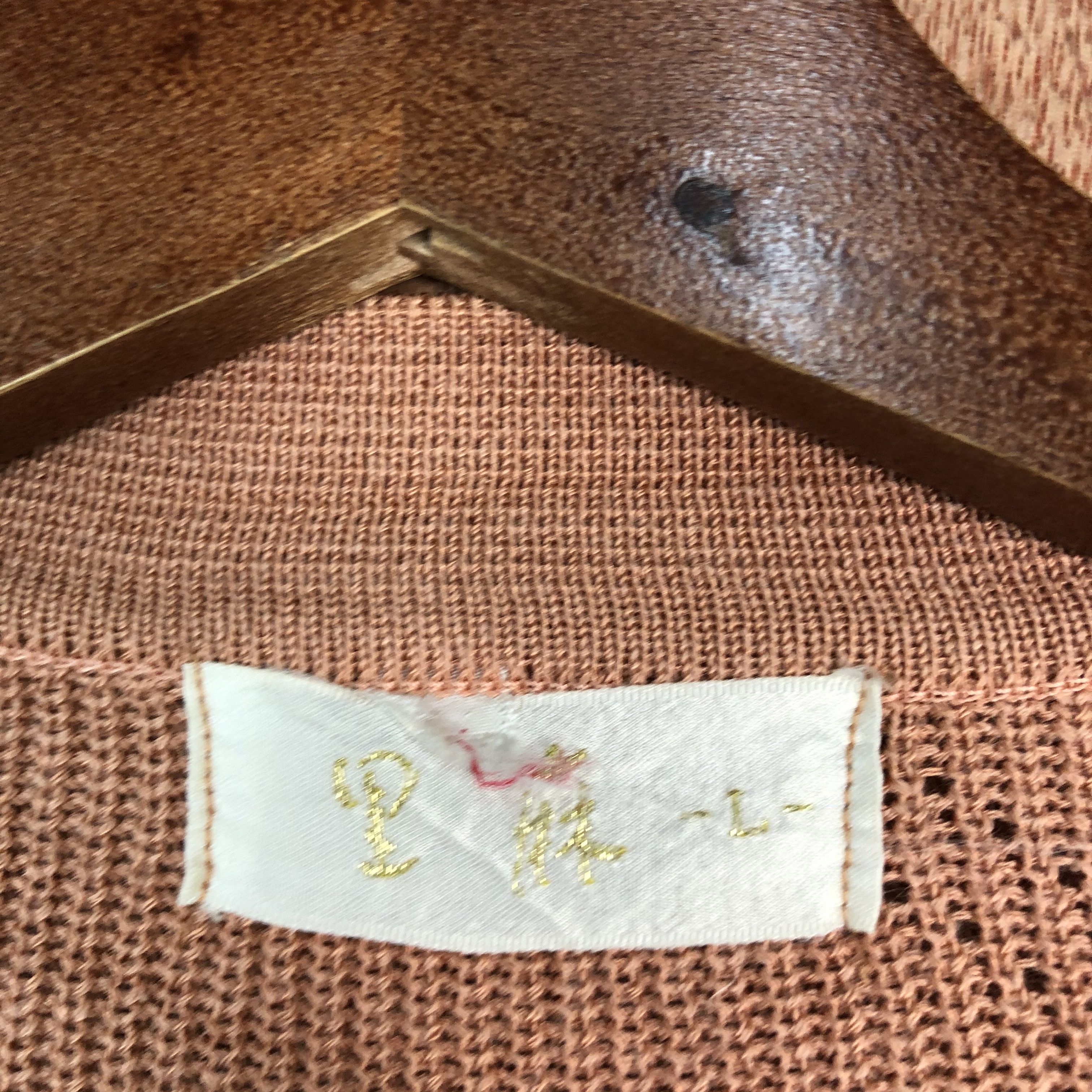 Vintage D japanese Brand Peach Long Cardigan #c483 Size US L / EU 52-54 / 3 - 9 Thumbnail