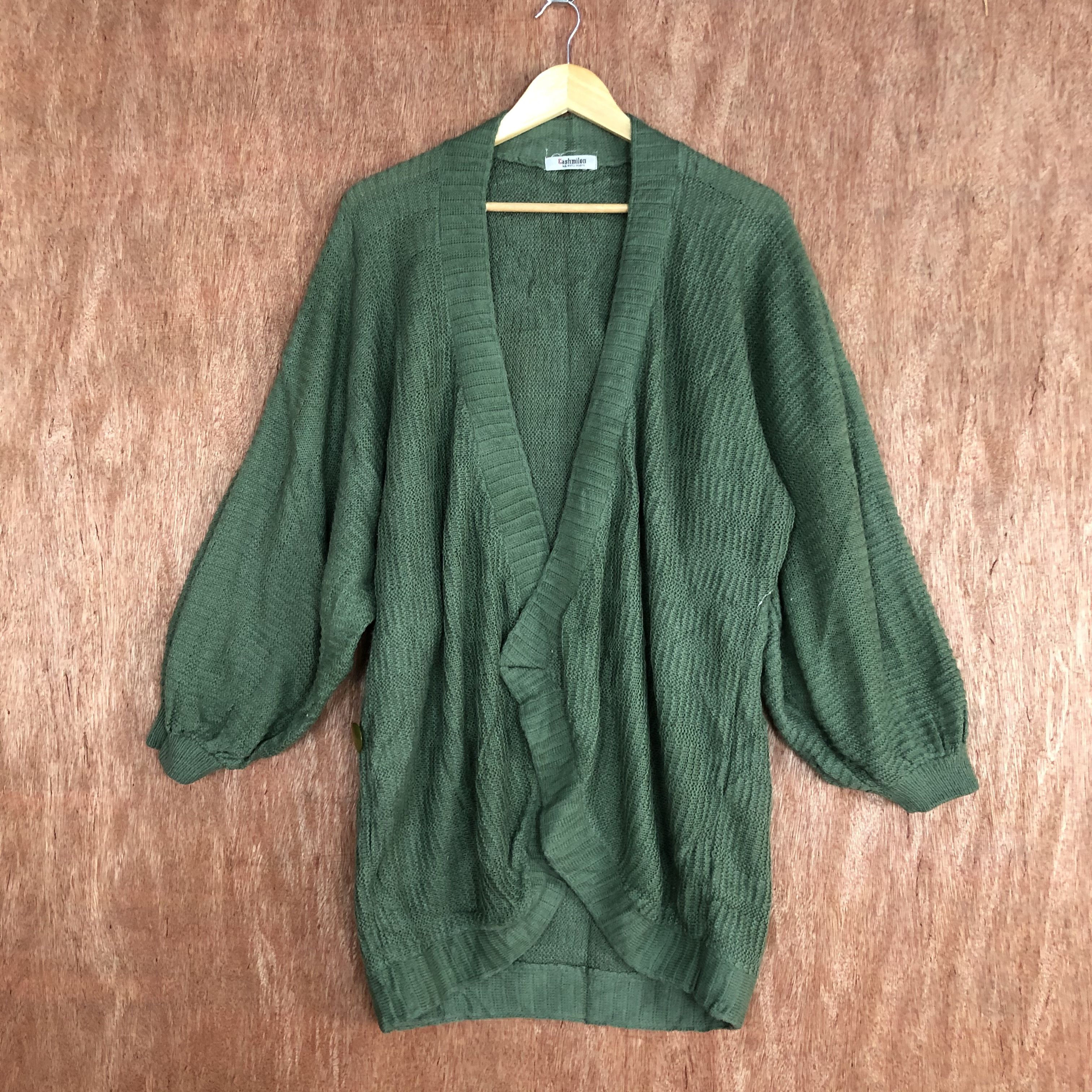 Hypebeast D CashmiLon Green Cardigan knitwear japan #c484 Size US XL / EU 56 / 4 - 2 Thumbnail