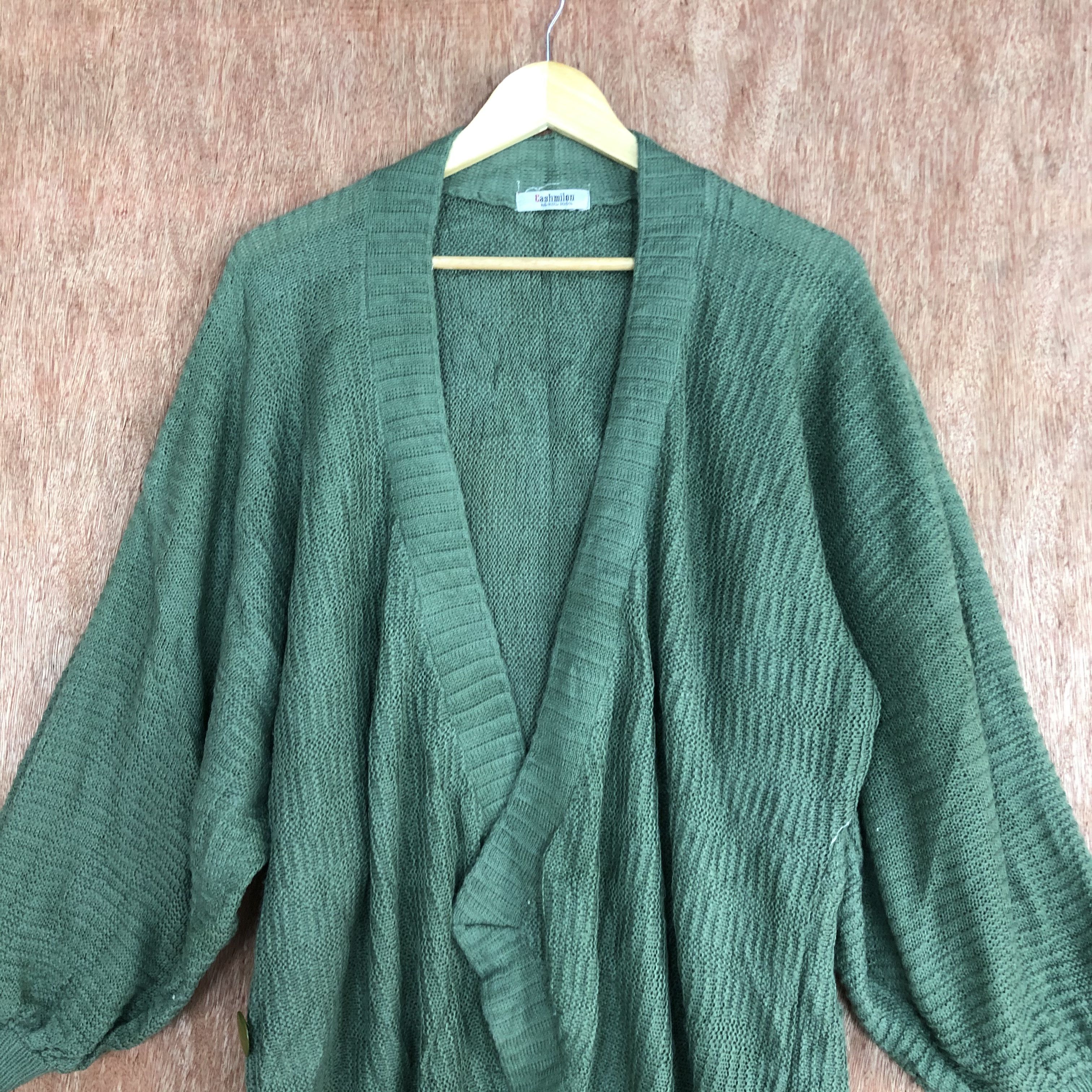 Hypebeast D CashmiLon Green Cardigan knitwear japan #c484 Size US XL / EU 56 / 4 - 1 Thumbnail