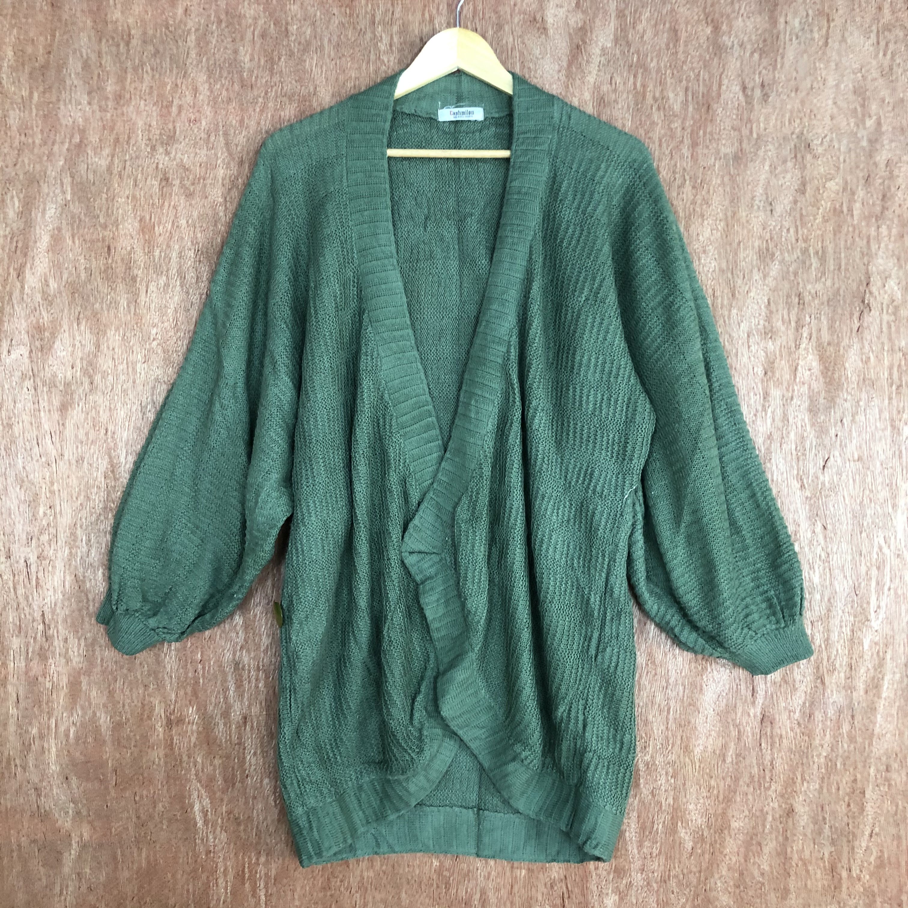 Hypebeast D CashmiLon Green Cardigan knitwear japan #c484 Size US XL / EU 56 / 4 - 3 Thumbnail
