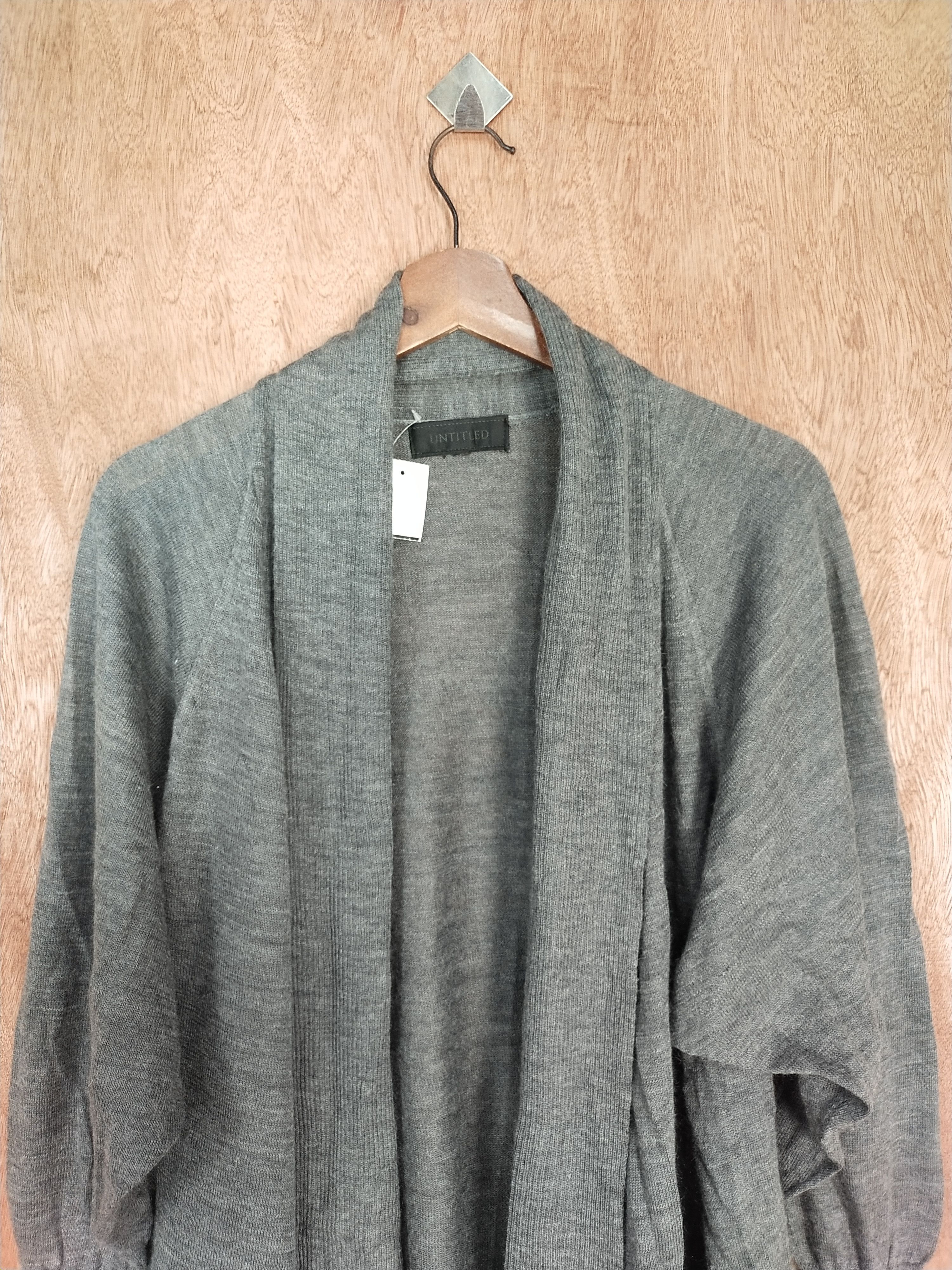 Japanese Brand Untitled gray knitwear cardigan japan #S060 Size US L / EU 52-54 / 3 - 2 Thumbnail