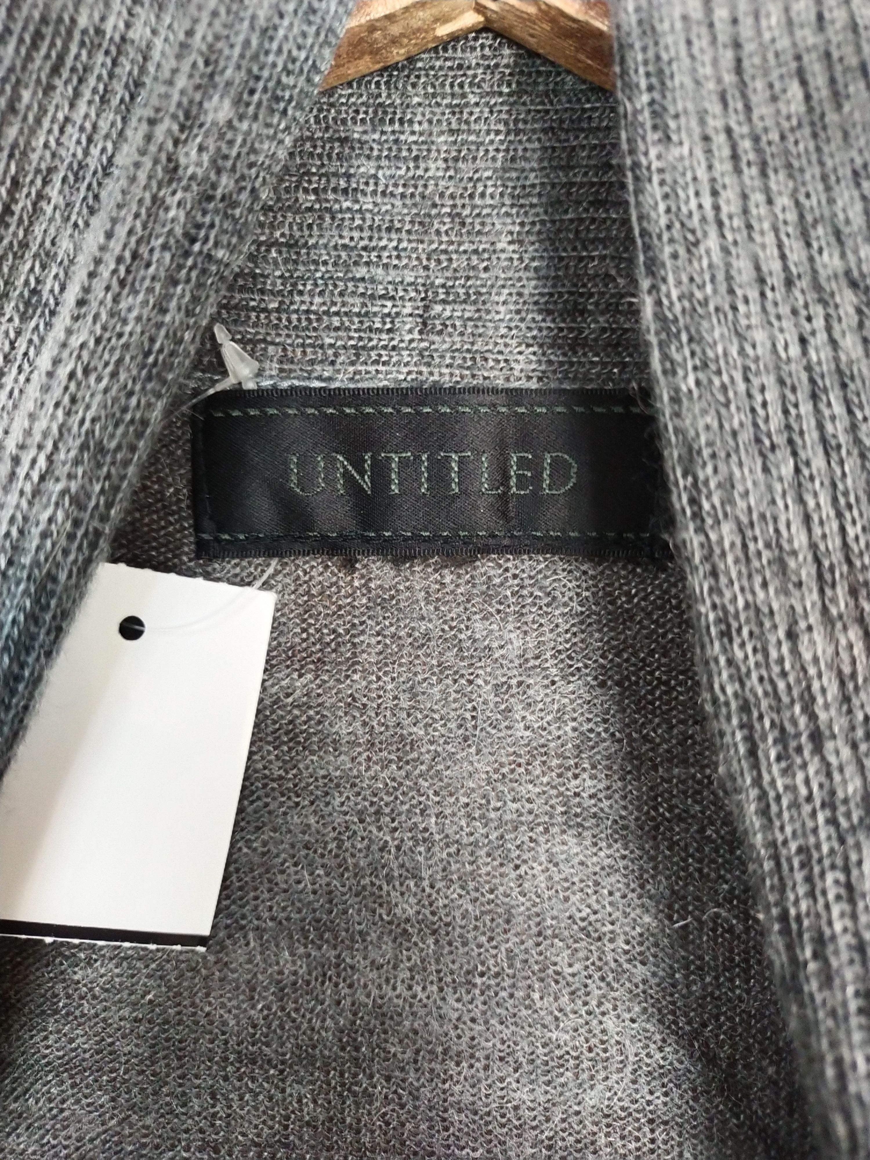 Japanese Brand Untitled gray knitwear cardigan japan #S060 Size US L / EU 52-54 / 3 - 7 Thumbnail