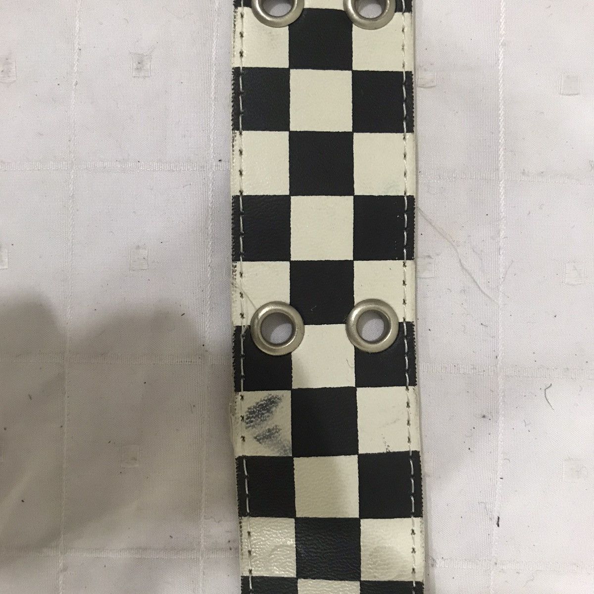 Vintage Black And White Checkered Plaid Tartan Belt Size ONE SIZE - 6 Thumbnail