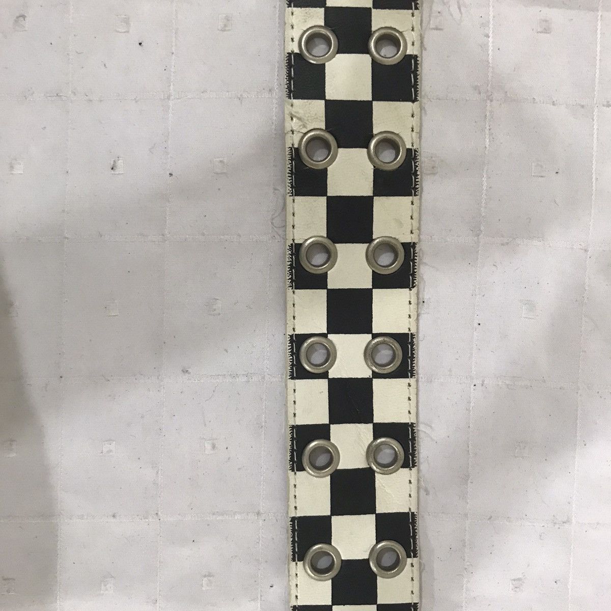 Vintage Black And White Checkered Plaid Tartan Belt Size ONE SIZE - 9 Thumbnail