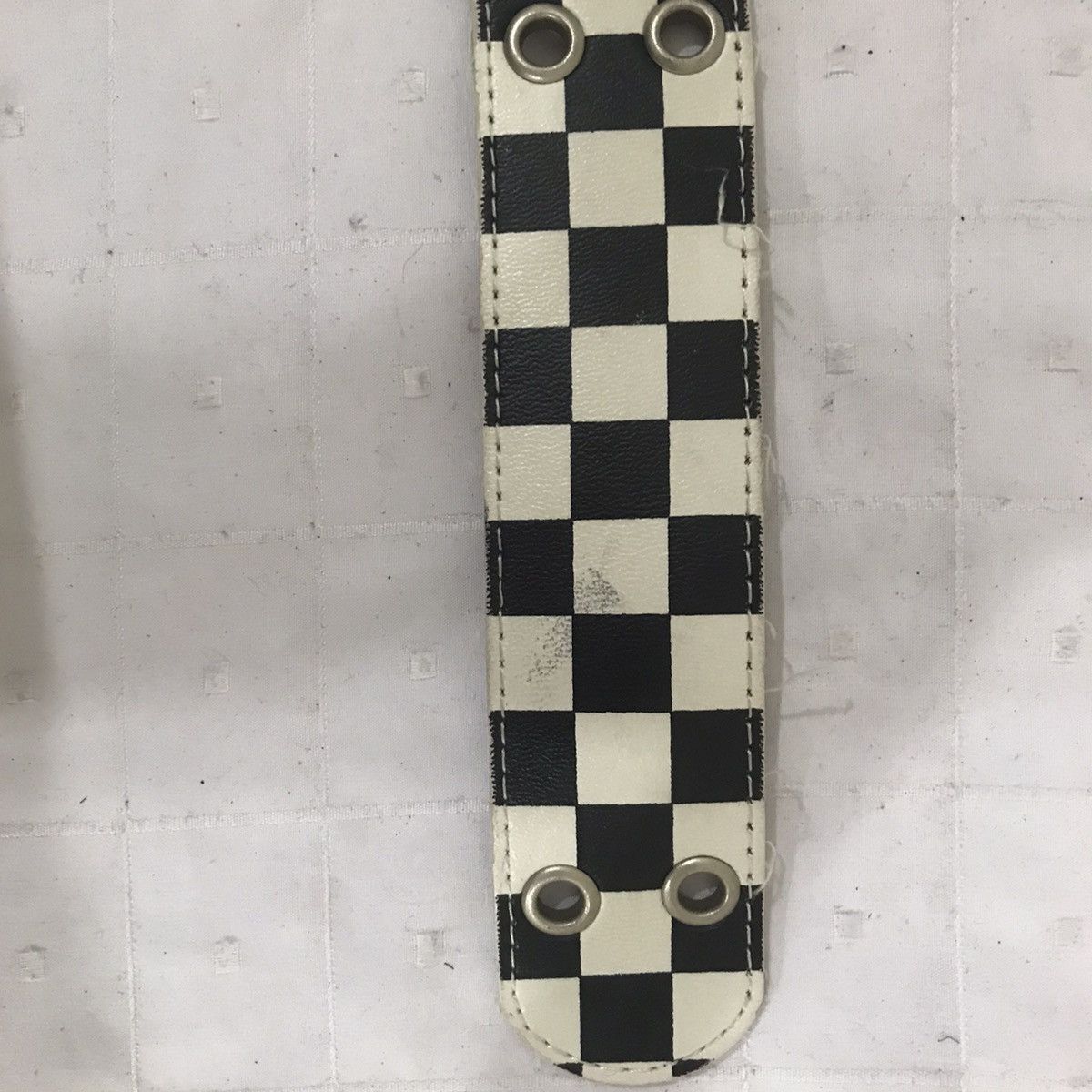 Vintage Black And White Checkered Plaid Tartan Belt Size ONE SIZE - 8 Thumbnail