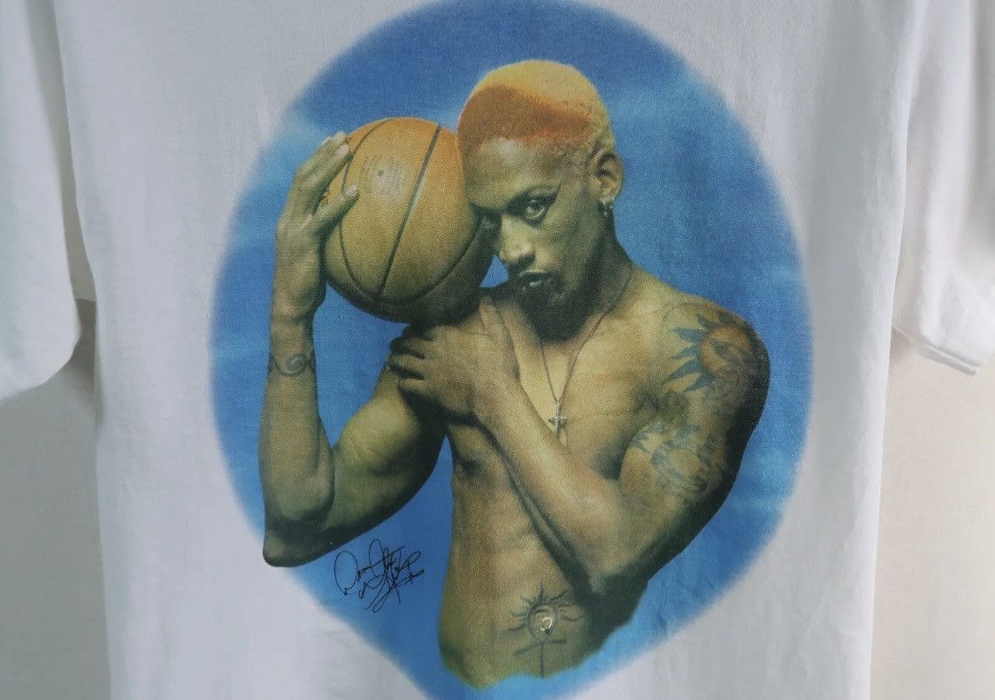 Vintage 90's Dennis Rodman Tee T Shirt M White Murina