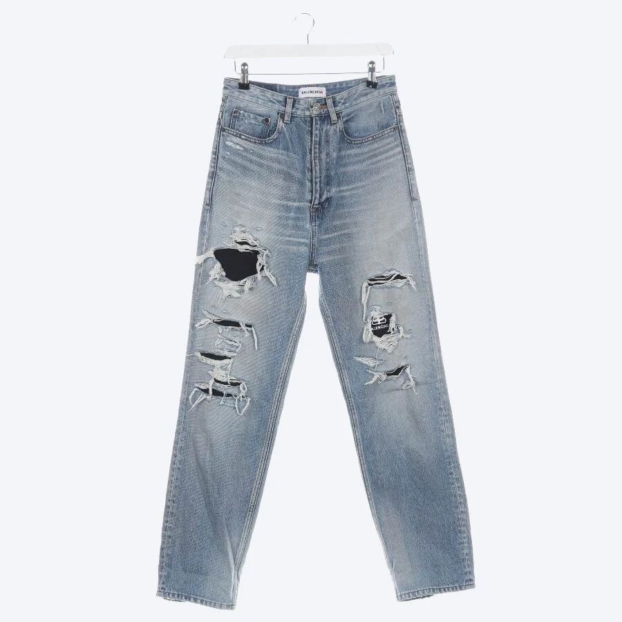 Balenciaga Distressed Ripped Boyfriend Logo Jeans