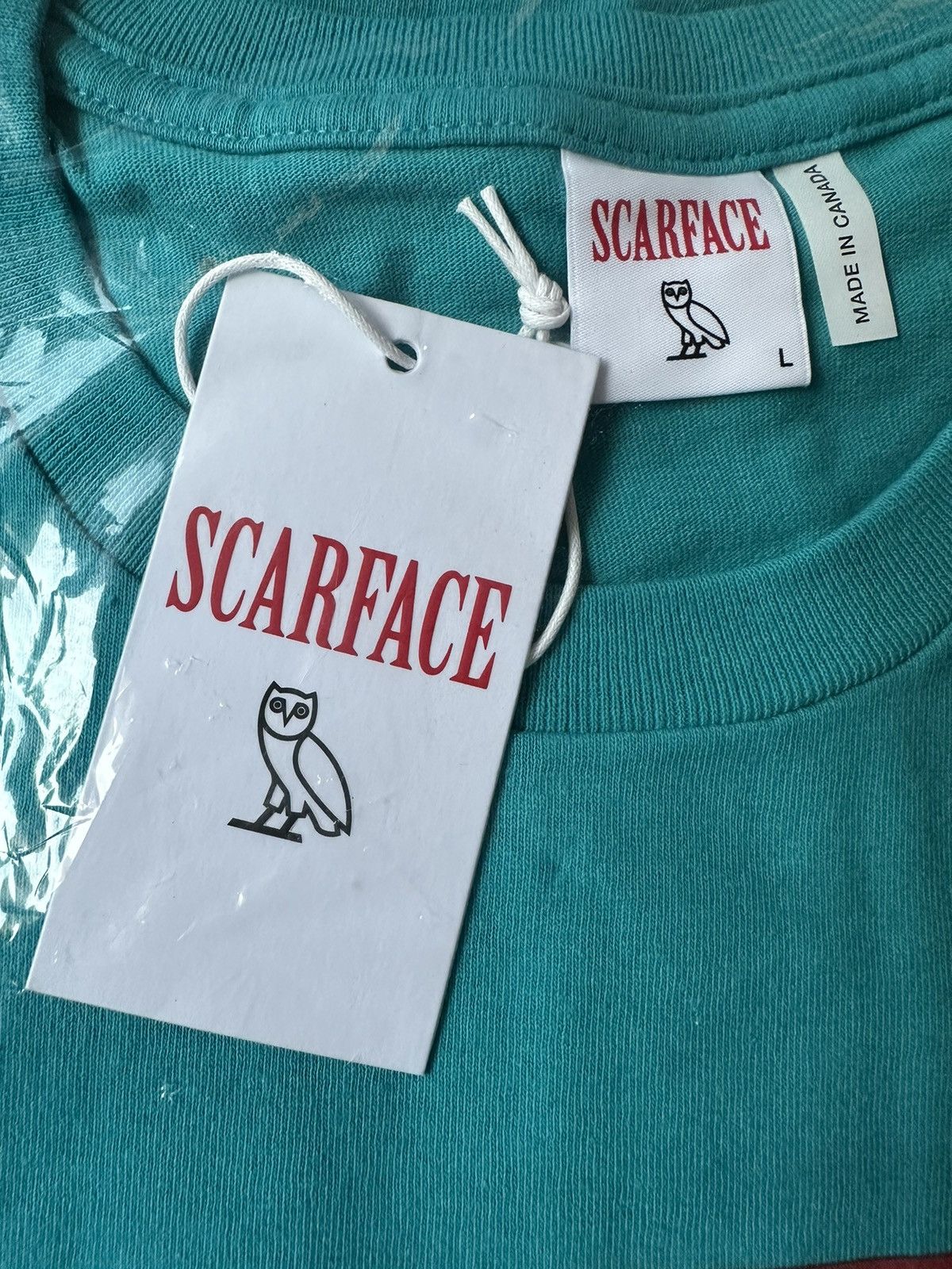 Drake × October's Very Own *RARE* OVO x SCARFACE TONY MONTANA T-SHIRT TEE NEW with tags Size US L / EU 52-54 / 3 - 5 Thumbnail
