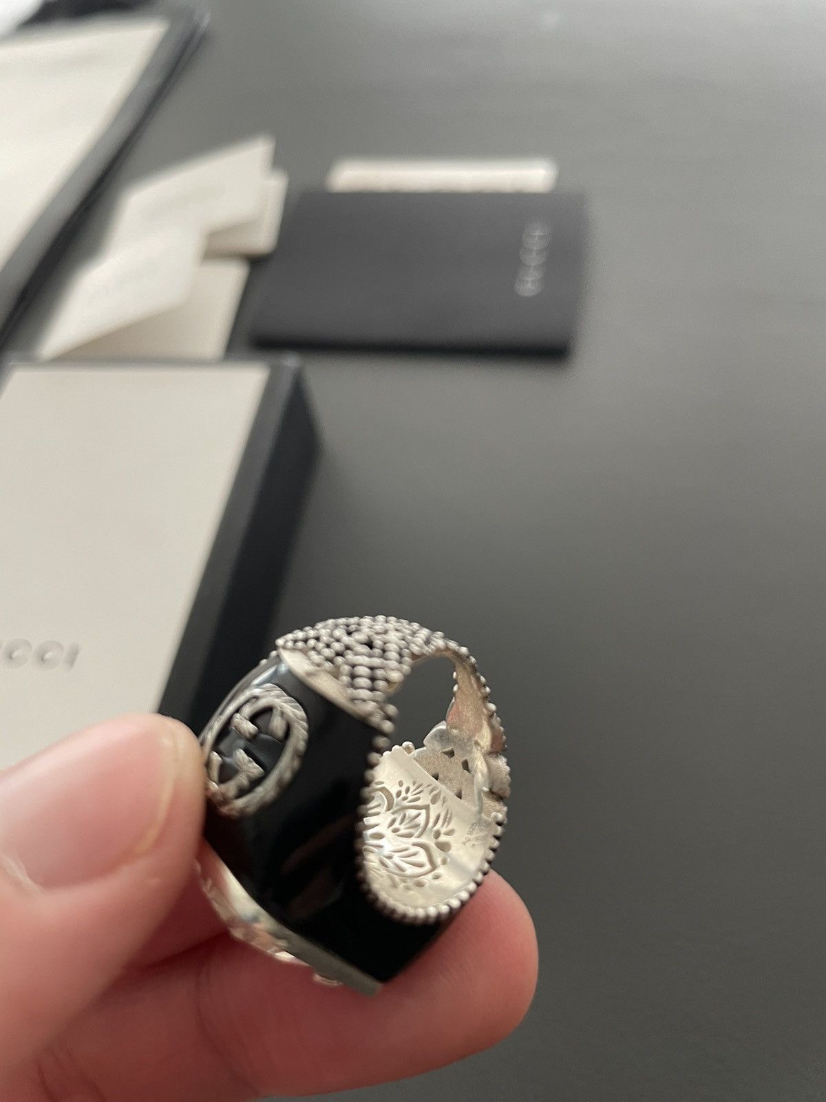 Gucci New Super Runway Limited Edition Diamond 💎 Stone Men’s Ring Size ONE SIZE - 5 Thumbnail