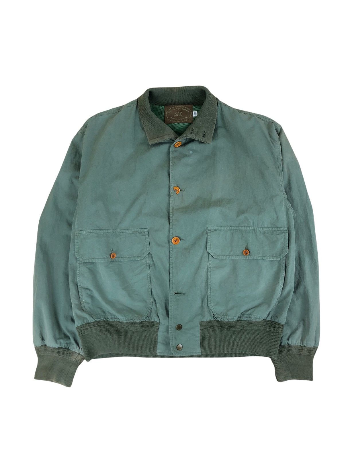 image of C P Company x Massimo Osti Ss1991 Garment Dyed Airforce Type A-1 Flying Jacket in Military Green (S