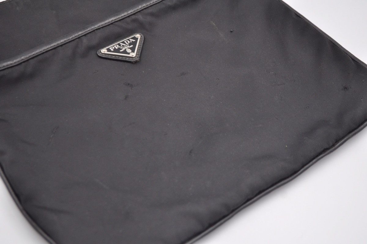 Prada Prada - Vela Saffiano-Trimmed Flat Crossbody Bag Size ONE SIZE - 6 Thumbnail