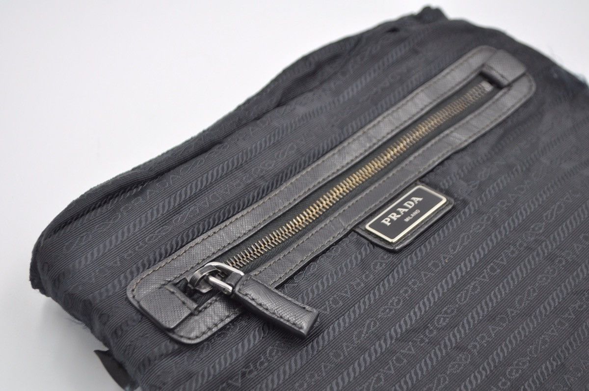 Prada Prada - Vela Saffiano-Trimmed Flat Crossbody Bag Size ONE SIZE - 23 Thumbnail