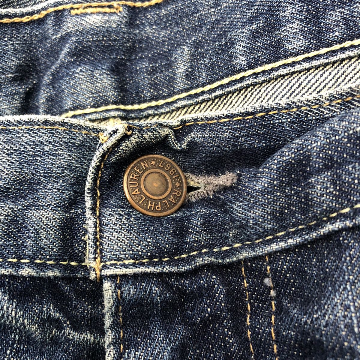 Vintage POLO By RALPH LAUREN Distressed Blue Denim Jeans Big