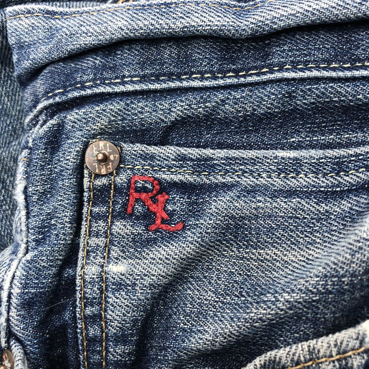 Vintage POLO By RALPH LAUREN Distressed Blue Denim Jeans Big