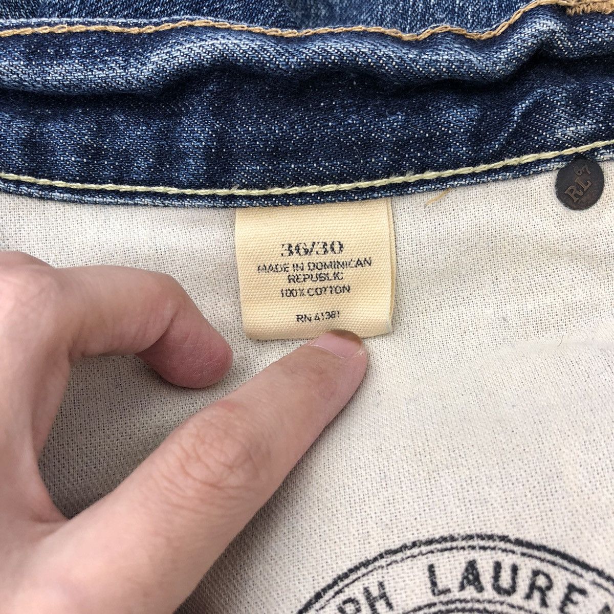 Vintage POLO By RALPH LAUREN Distressed Blue Denim Jeans Big