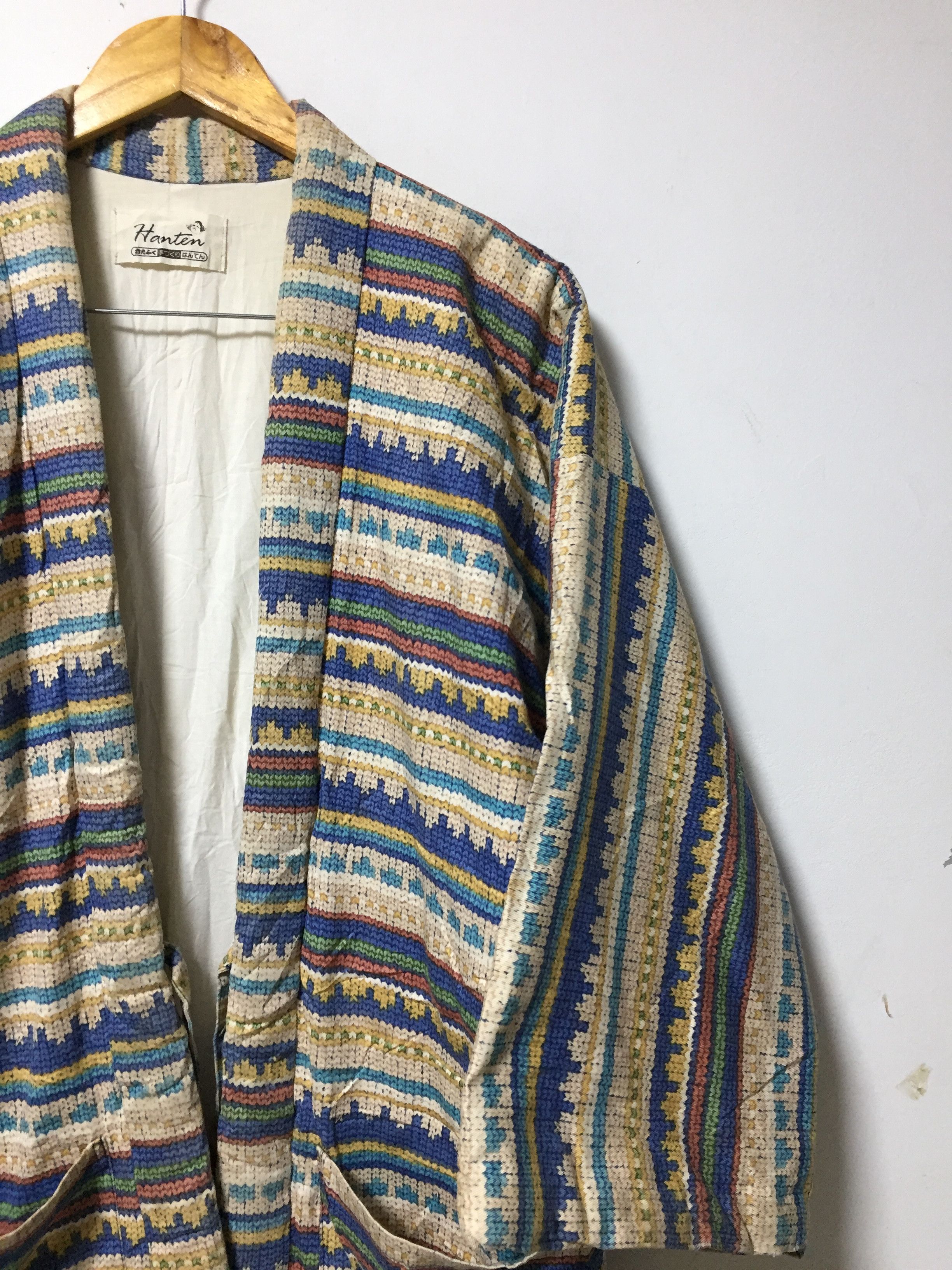 Japanese Brand Hanten Kimono Pachwork multicolour double pocket Size US L / EU 52-54 / 3 - 3 Thumbnail