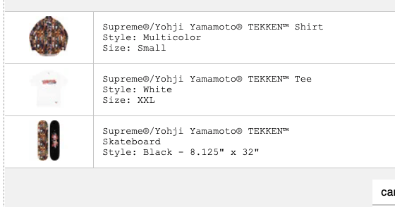 Japanese Brand × Supreme × Yohji Yamamoto Supreme Yohji Yammamoto Tekken Skateboard Deck Size ONE SIZE - 2 Thumbnail
