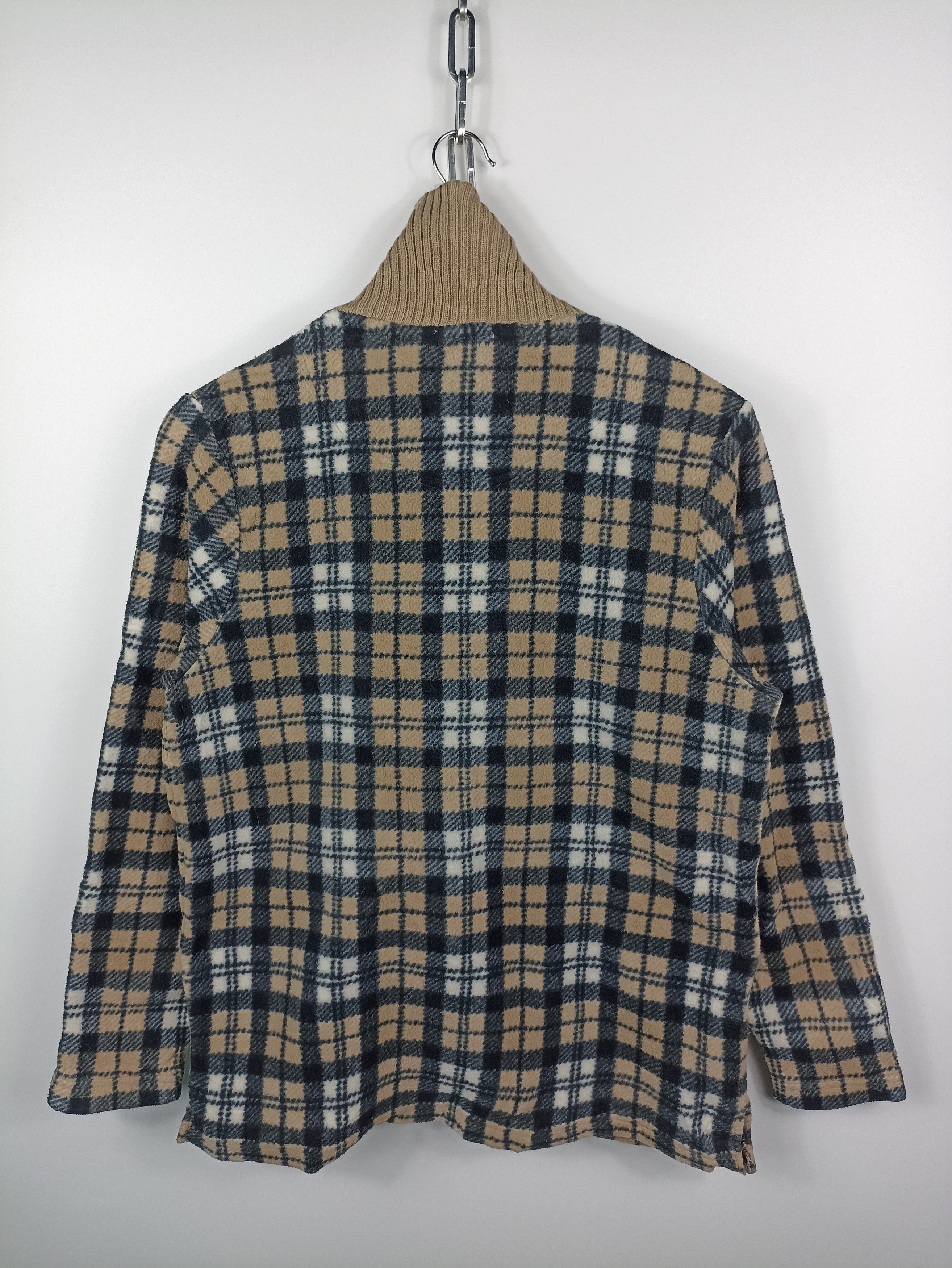 Japanese Brand × McGregor × Vintage Vintage McGregor Fleece Checkered Tutle Neck Size US M / EU 48-50 / 2 - 2 Thumbnail