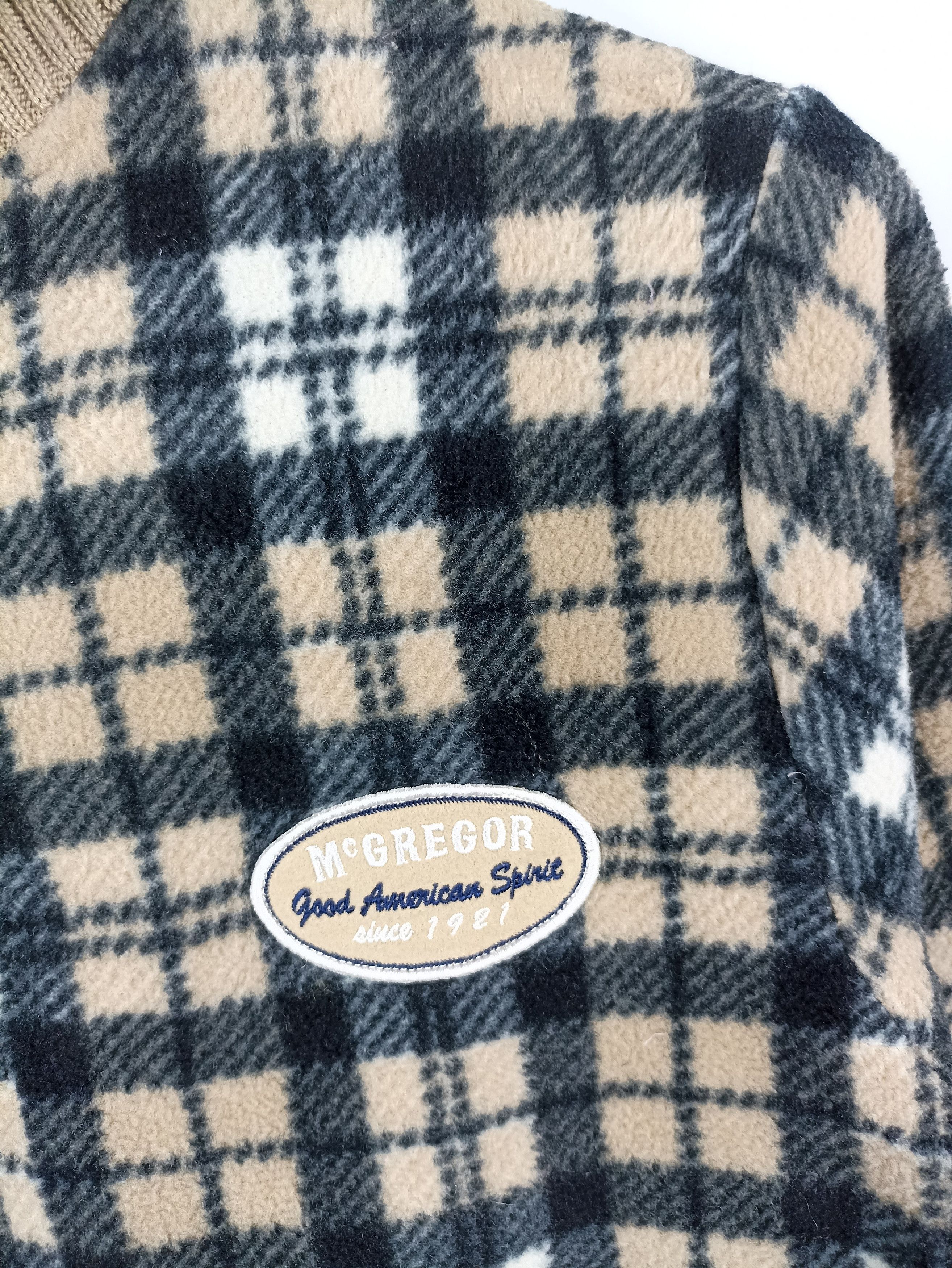 Japanese Brand × McGregor × Vintage Vintage McGregor Fleece Checkered Tutle Neck Size US M / EU 48-50 / 2 - 4 Thumbnail