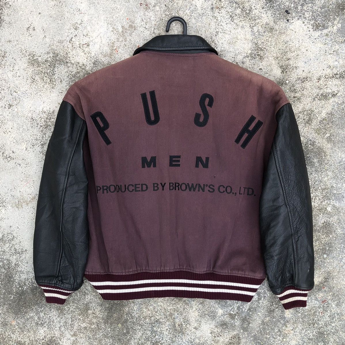 Vintage Vintage Push Mens By Browns Sun Faded Cowhide Bomber Jacket Size US L / EU 52-54 / 3 - 2 Thumbnail