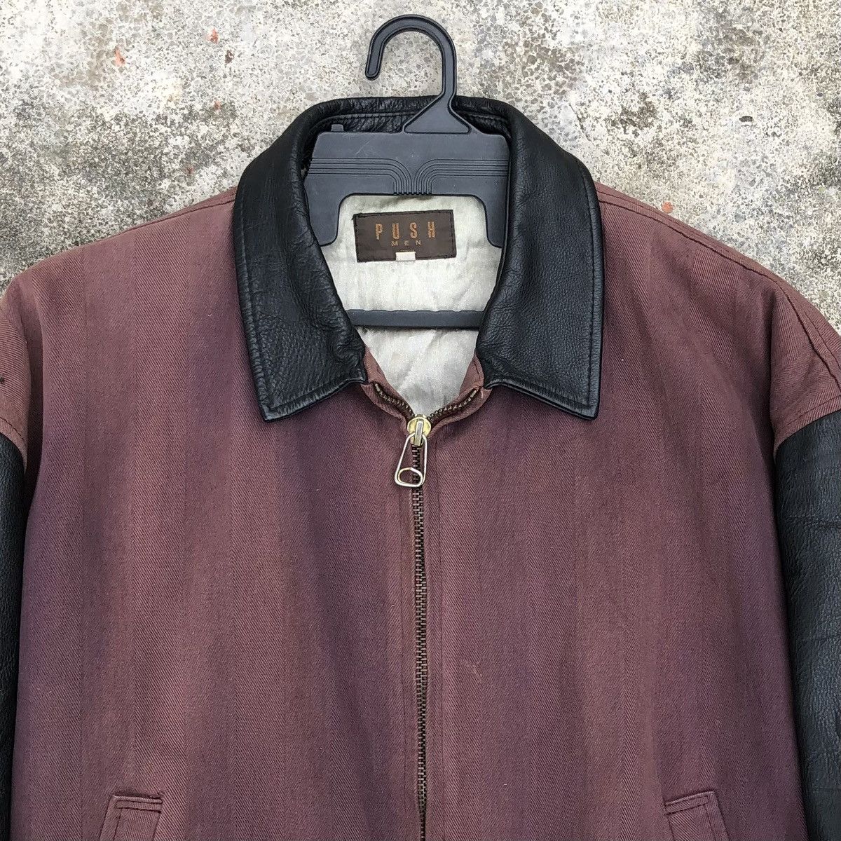 Vintage Vintage Push Mens By Browns Sun Faded Cowhide Bomber Jacket Size US L / EU 52-54 / 3 - 5 Thumbnail
