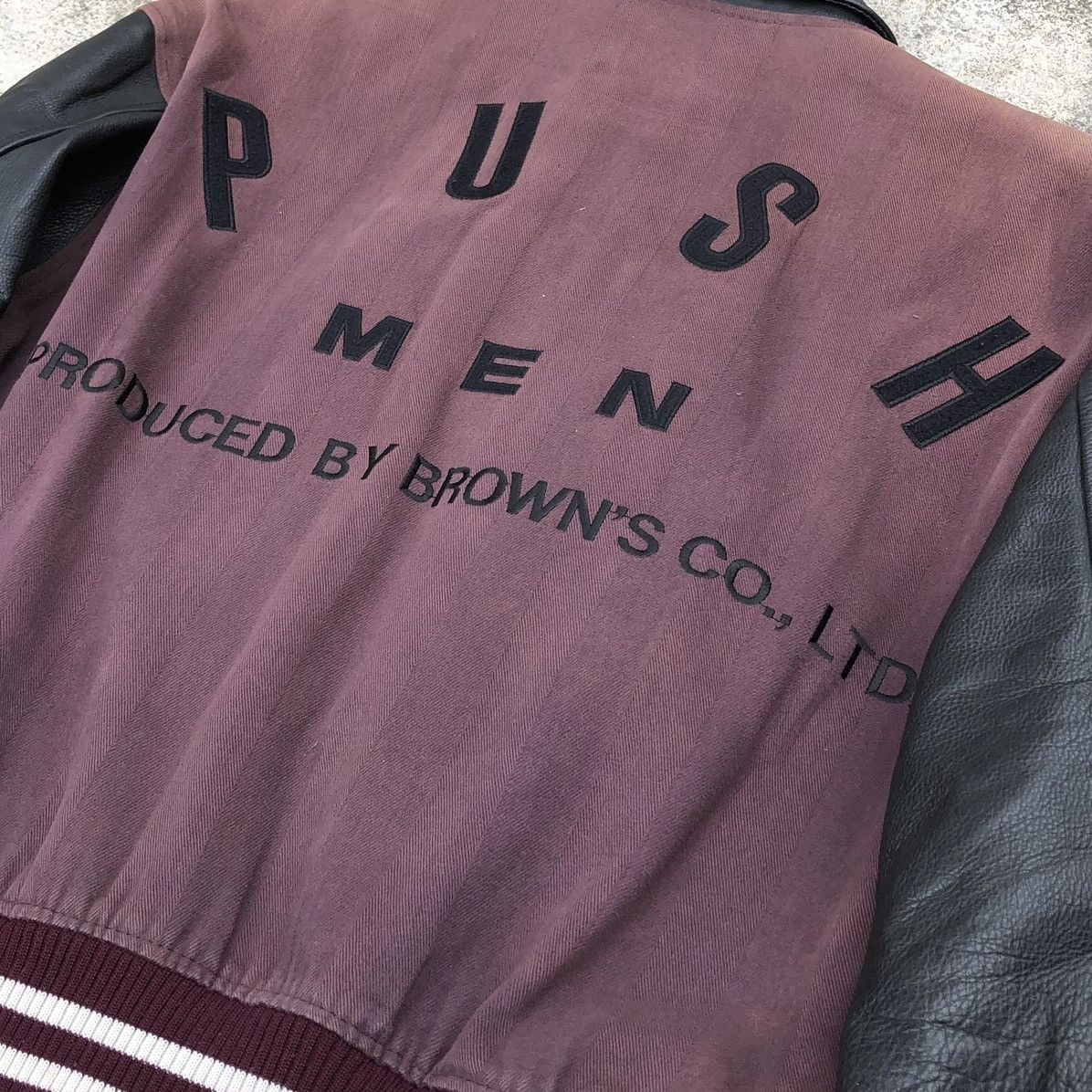Vintage Vintage Push Mens By Browns Sun Faded Cowhide Bomber Jacket Size US L / EU 52-54 / 3 - 3 Thumbnail